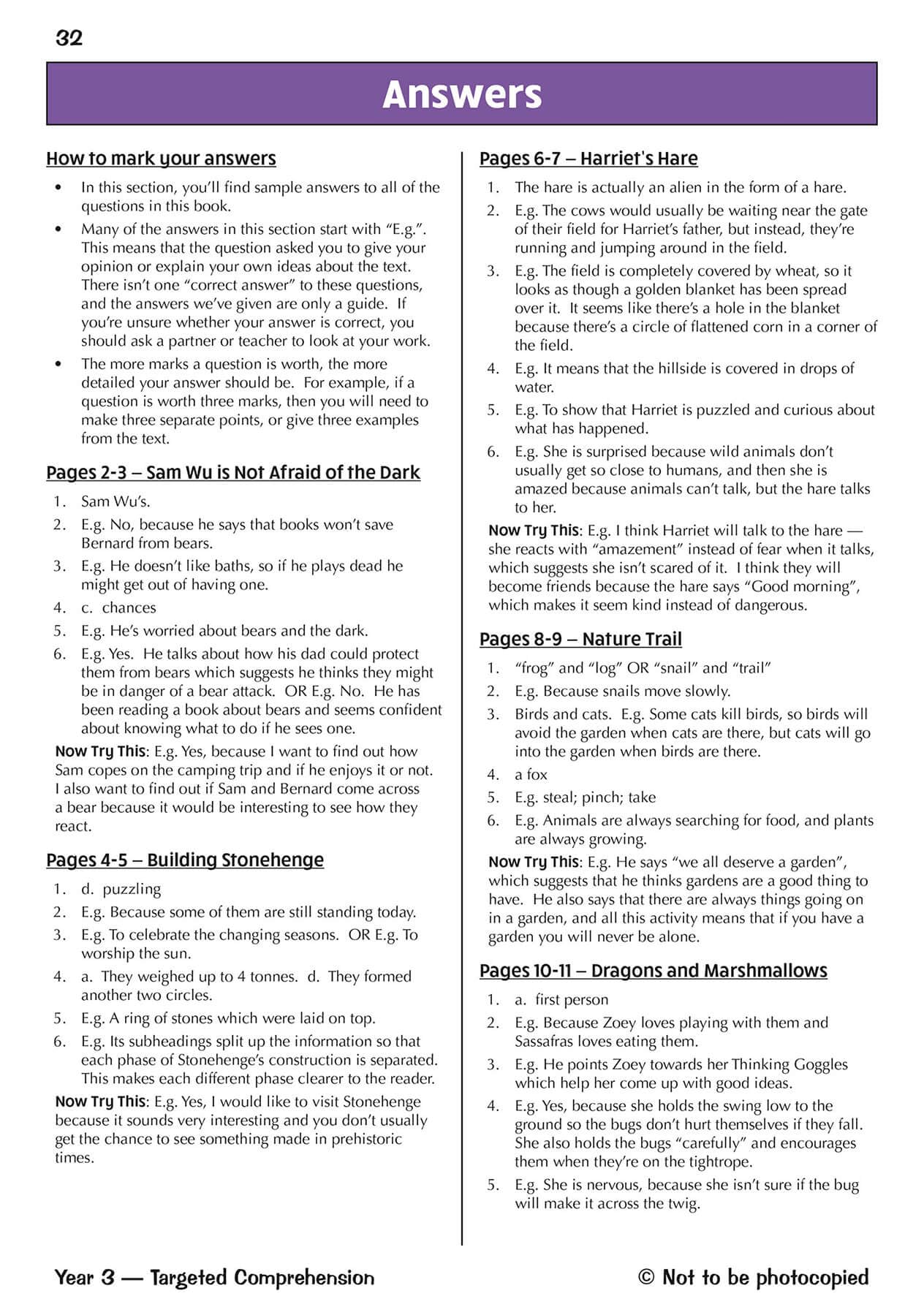 CGP KS2 English Targeted Question Book: Year 3 Reading Comprehension - Book 1 (with Answers) 4