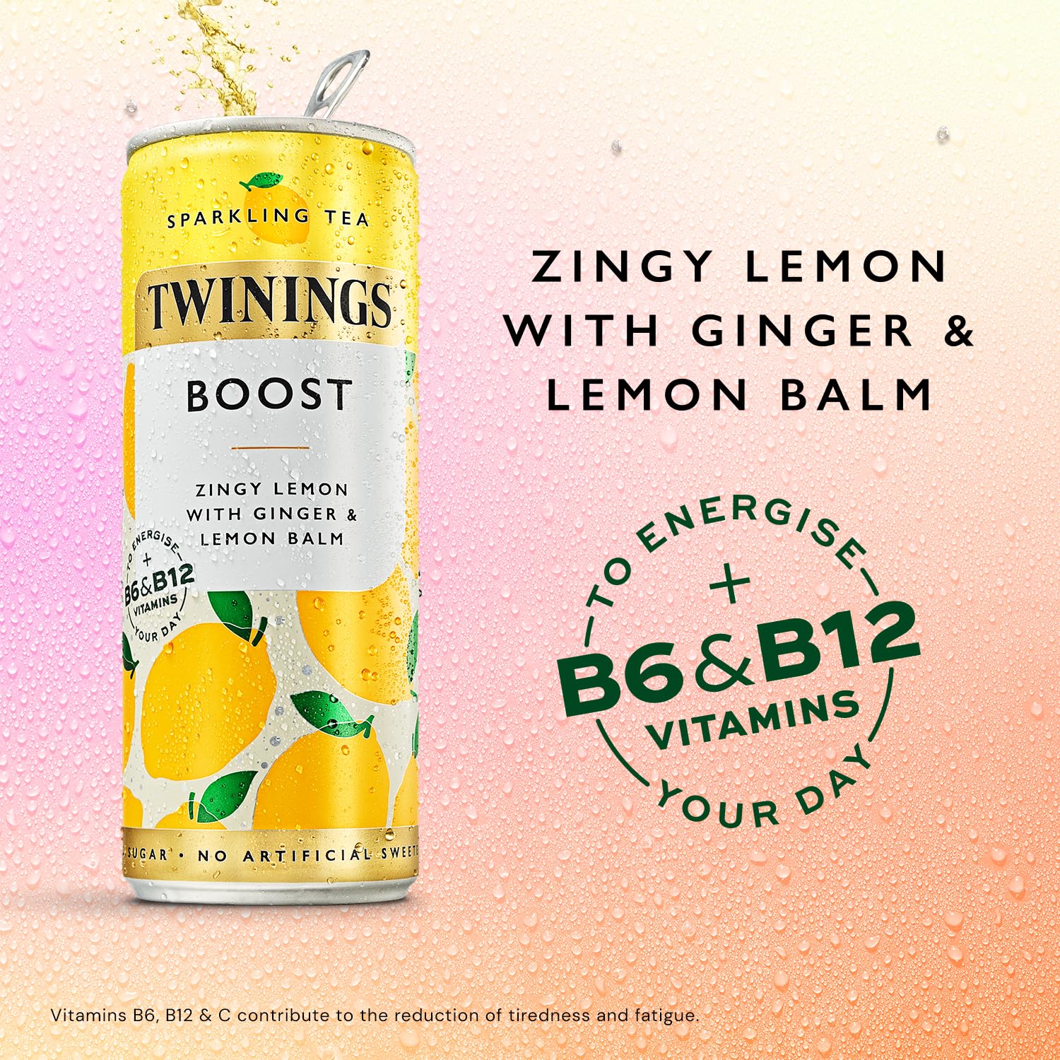 Twinings Boost – Sprudelnder Tee mit Zitronen- und Ingwergeschmack (330 ml) 4