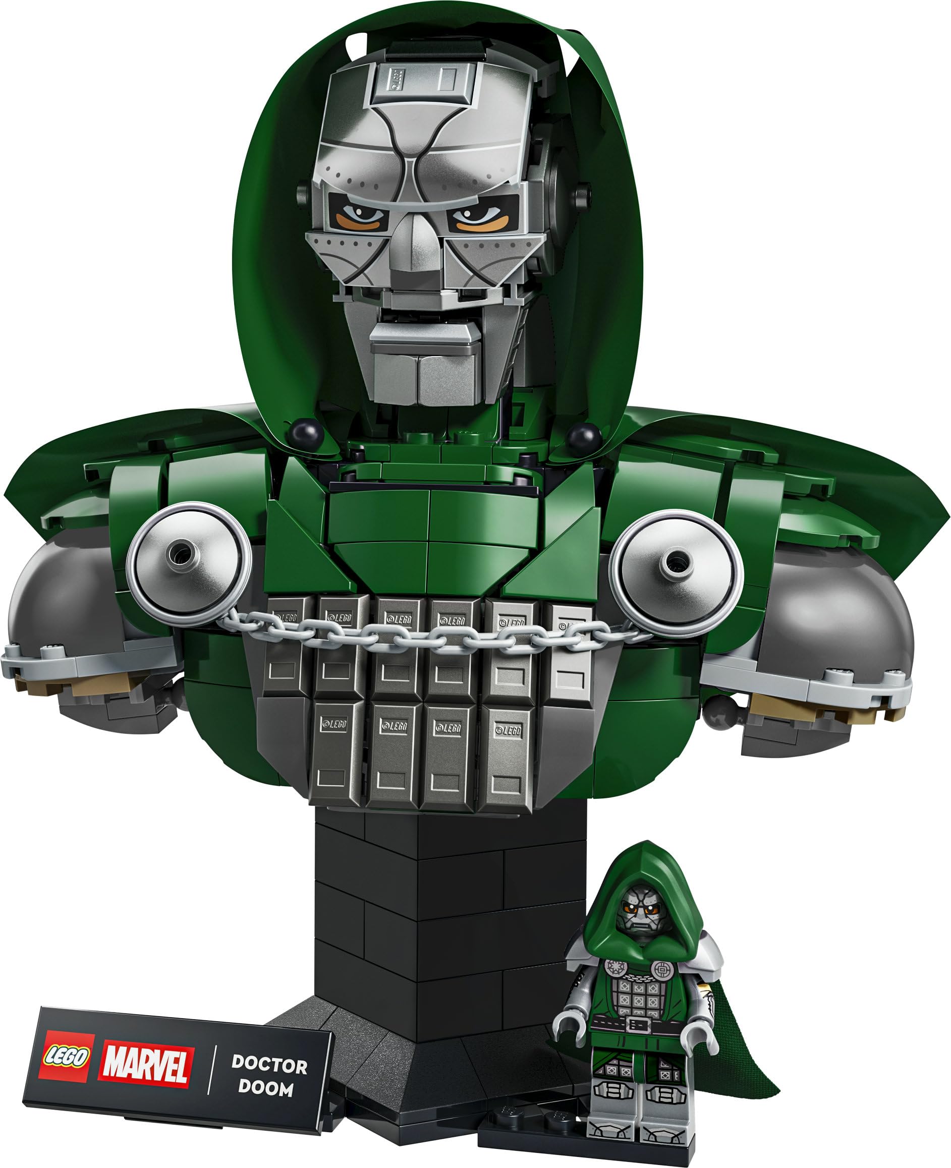 LEGO Marvel Doctor Doom Bust 76345 - Display Model Kit for Adults | Collectible Minifigure & Nameplate | 18+ Age Range 7
