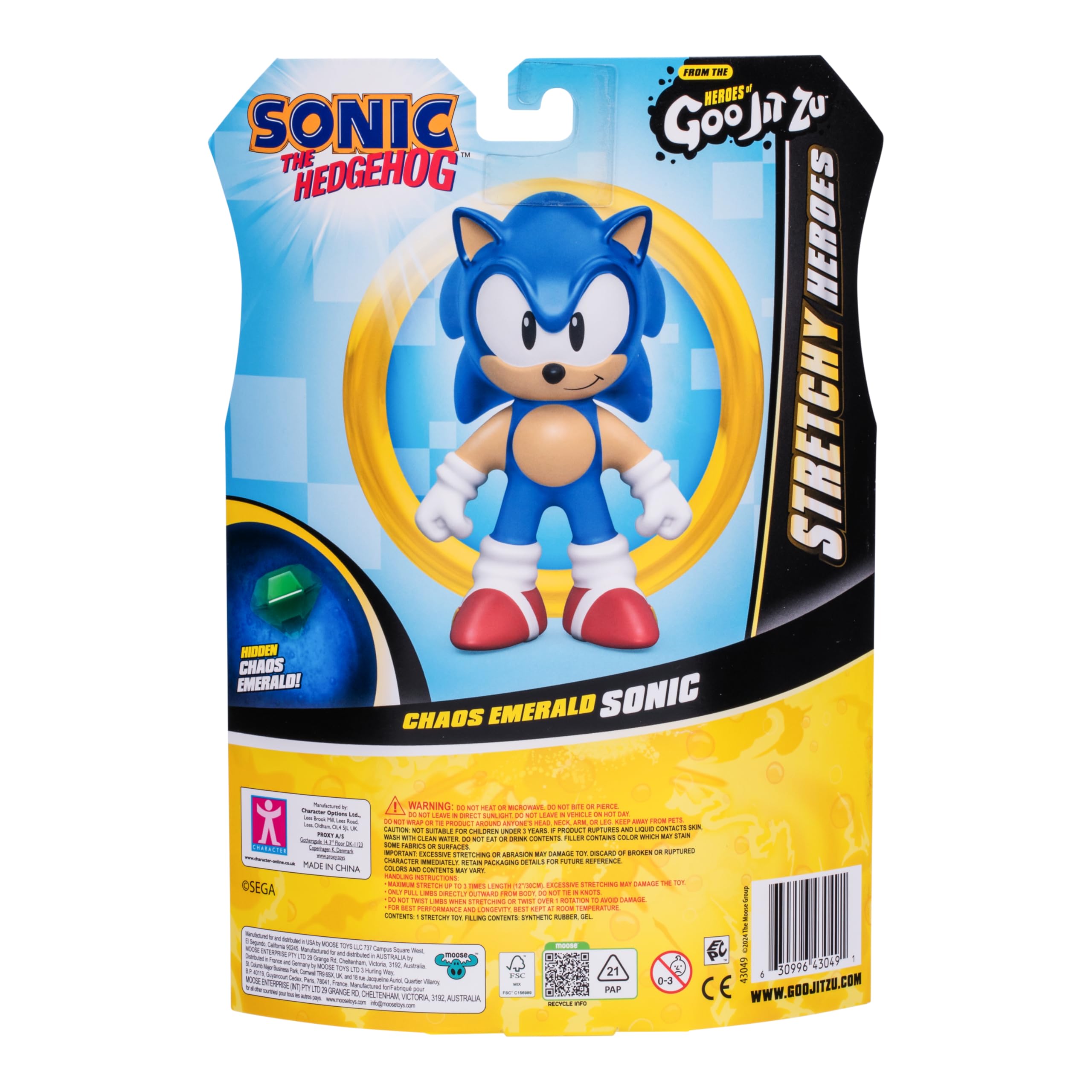 Heroes of Goo Jit Zu Sonic the Hedgehog Chaos Emerald Sonic Stretchy Hero Figure | 4 Inches 3