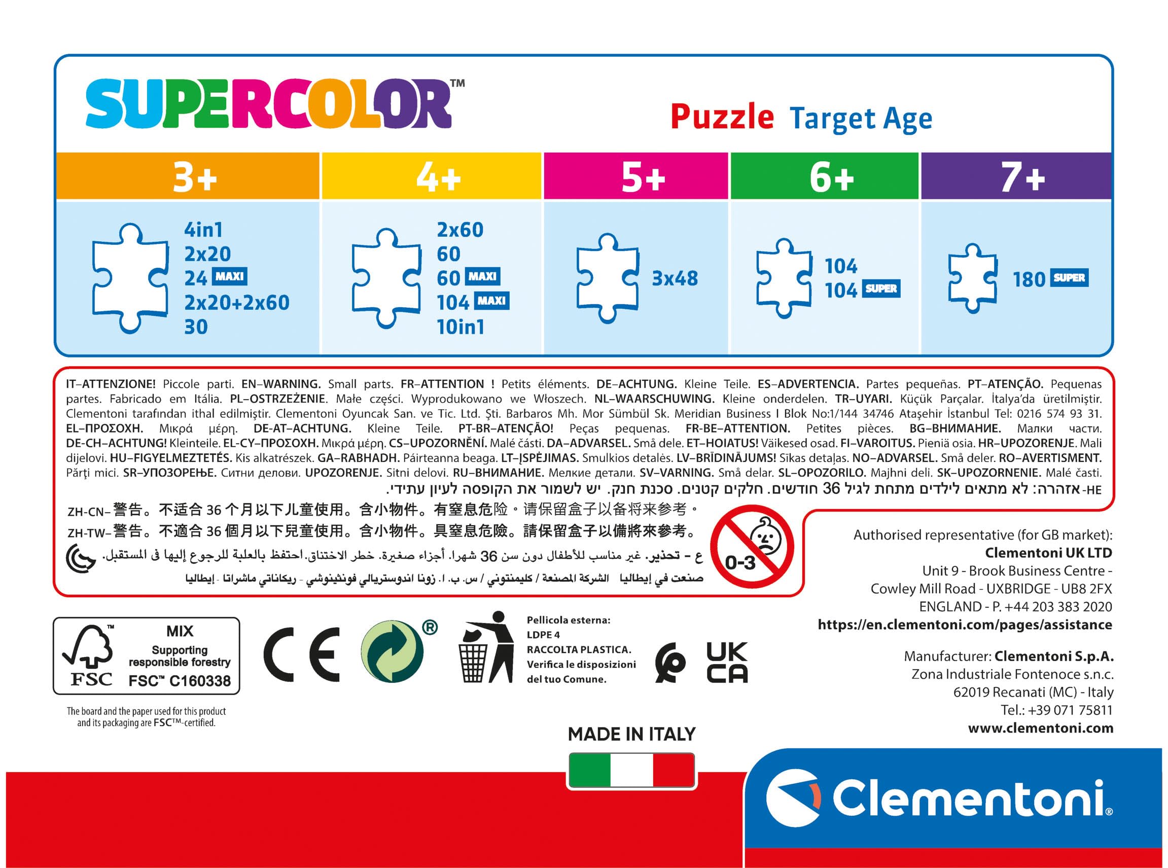 Clementoni Princess Supercolor Puzzle - 60 Pieces | Ages 5+ | Multicoloured 3