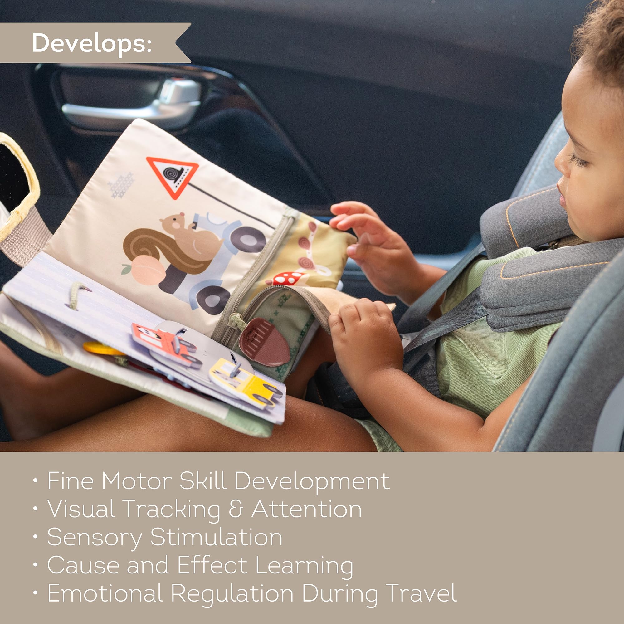 Taf Toys Ride Time Car Seat Busy Book for Toddlers - Screen-Free Travel Activity Toy for Ages 12m+ 7