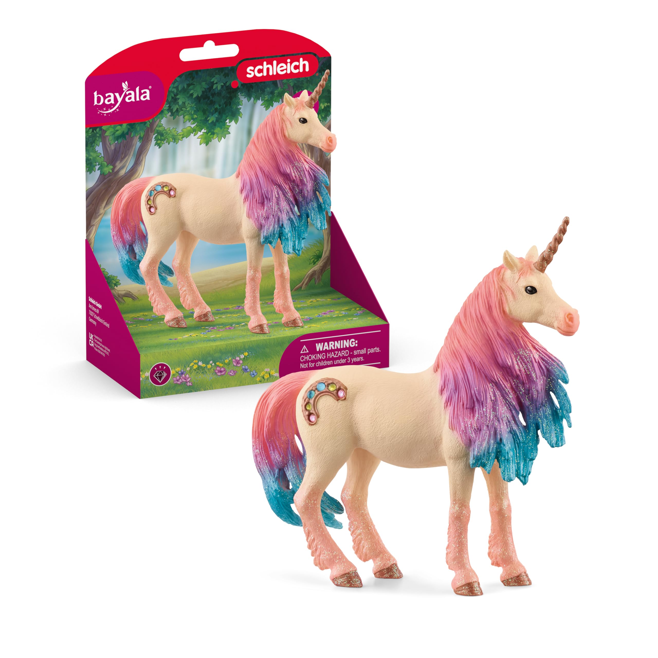 Schleich bayala Marshmallow Unicorn Mare Figurine - Piccolo Size, Multicoloured 1