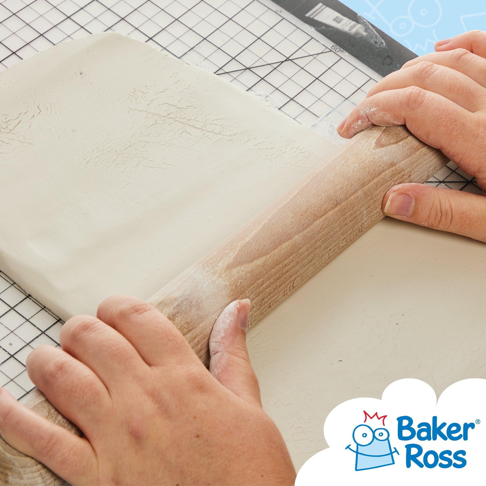Baker Ross White Air Drying Clay - 1kg Pack | Soft Modelling Material | Paintable Finish 3