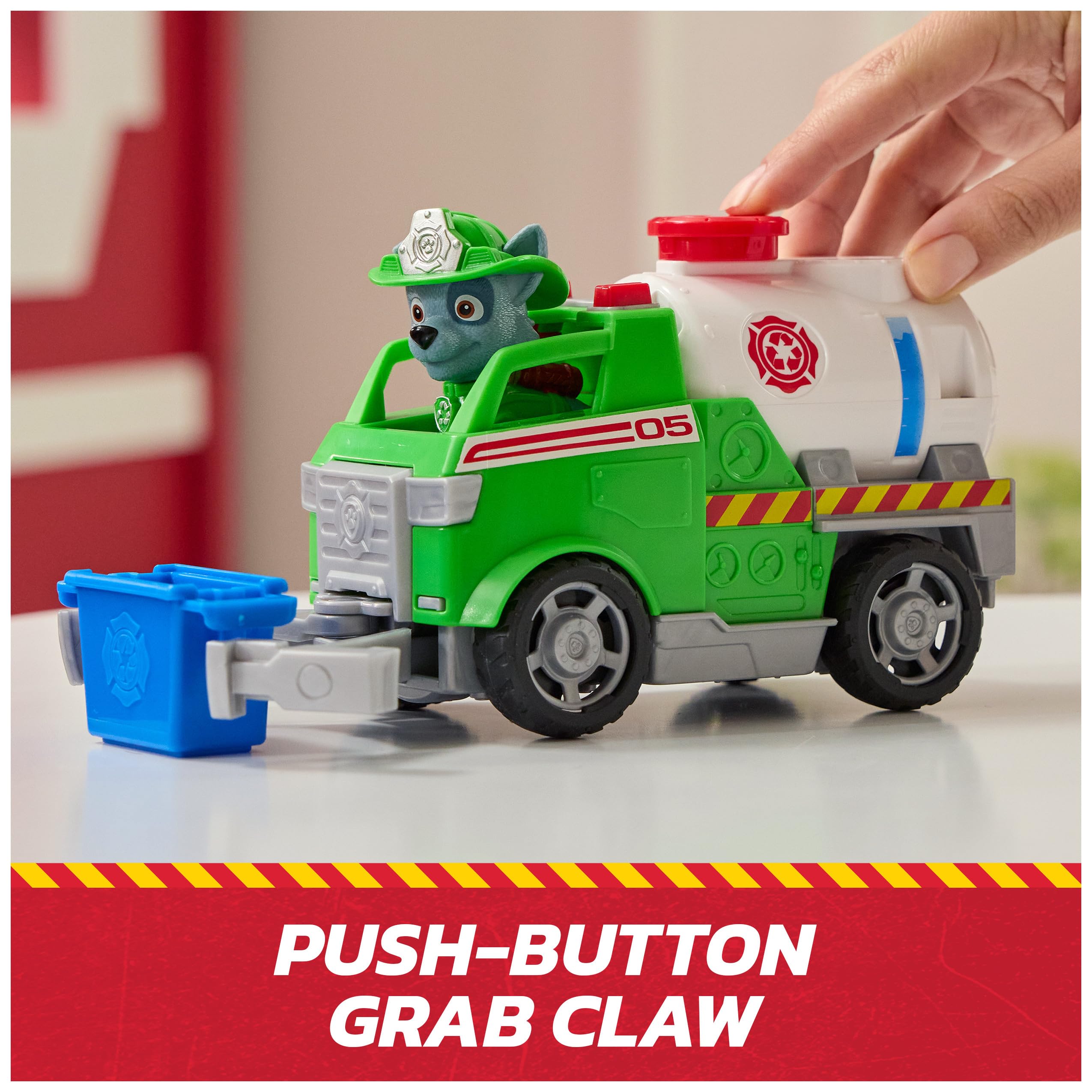 Paw Patrol Rocky Rescue Fire Tanker - 20.3 cm Vehicle with 5 cm Rocky Figure | Ages 3-9 6
