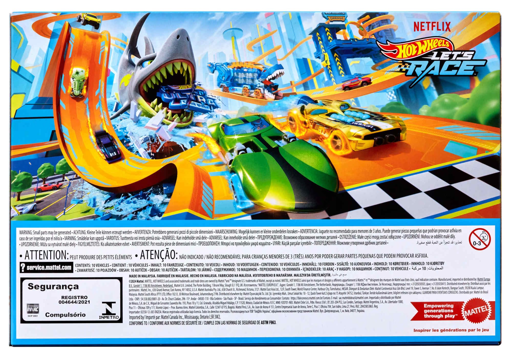 Hot Wheels Let's Race 10-Pack - 1:64 Scale Toy Cars & Trucks for Kids (Styles May Vary)