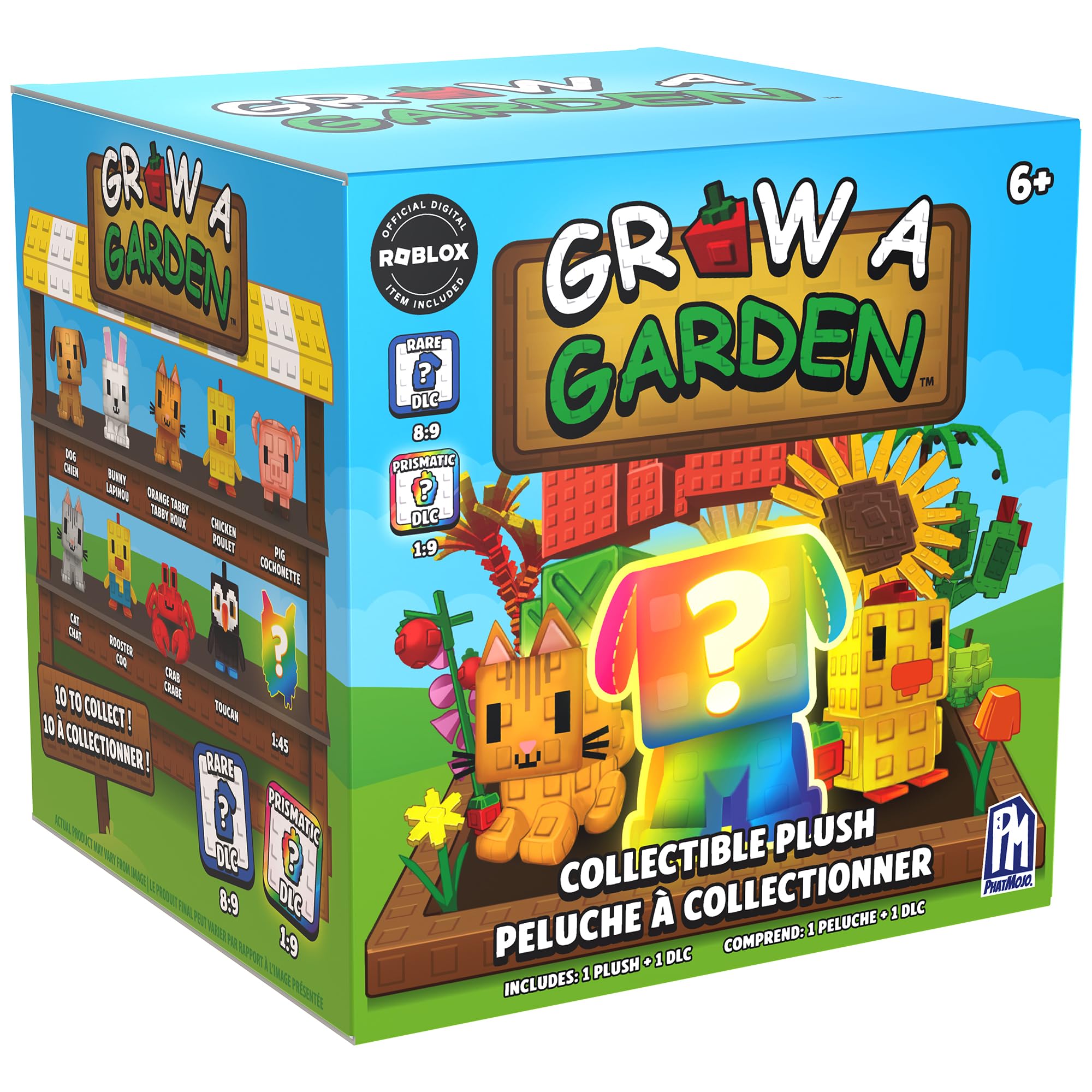 Grow A Garden Mystery Collectible Plush Blind Box - Series 1 | 4-Inch Stuffed Animal | Includes Roblox DLC Code