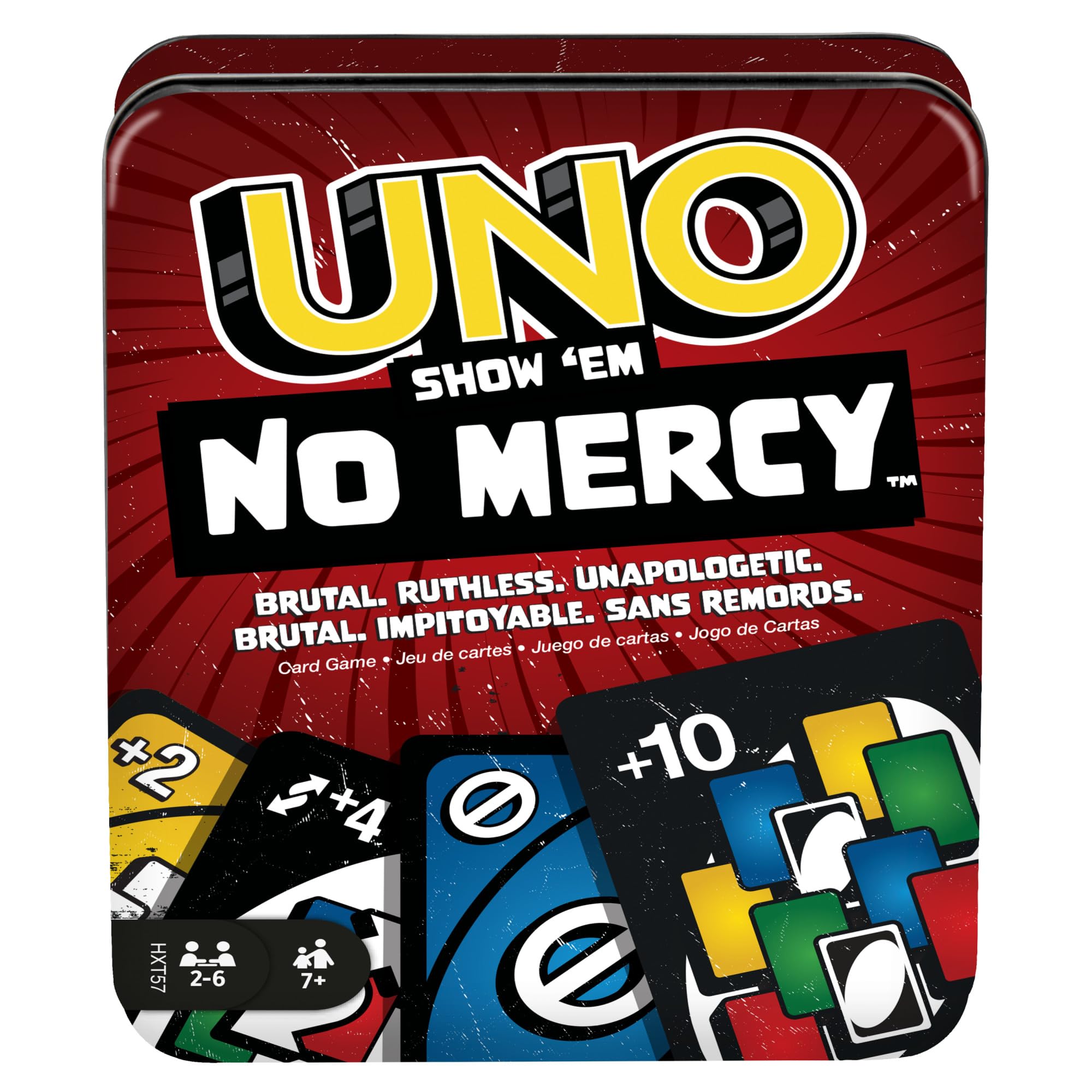 Mattel Games UNO Show 'em No Mercy Kartenspiel in Reisedose