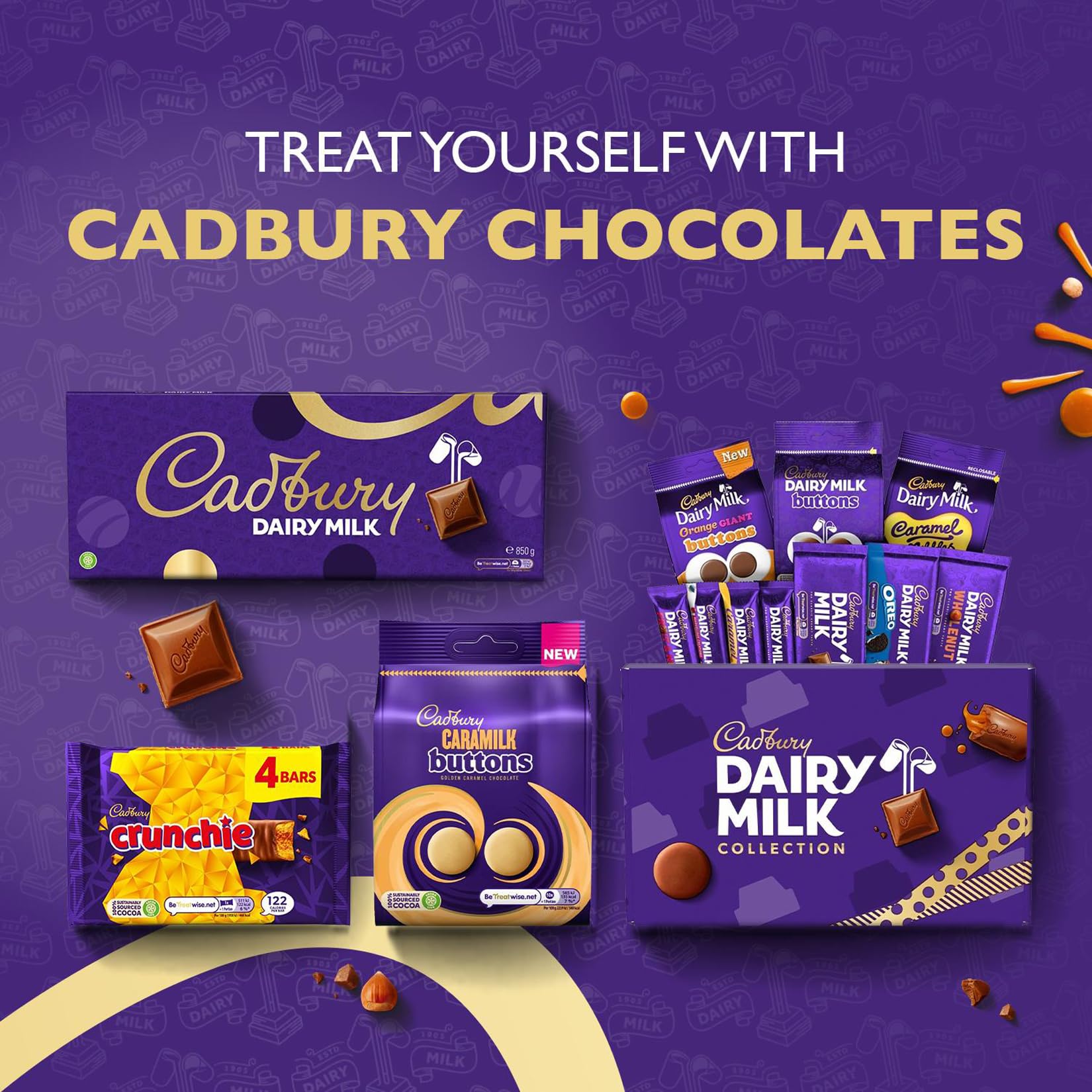 Cadbury Dairy Milk Chocolate Puds 5 Pack, 175g - Festive Truffle & Hazelnut Treats 6