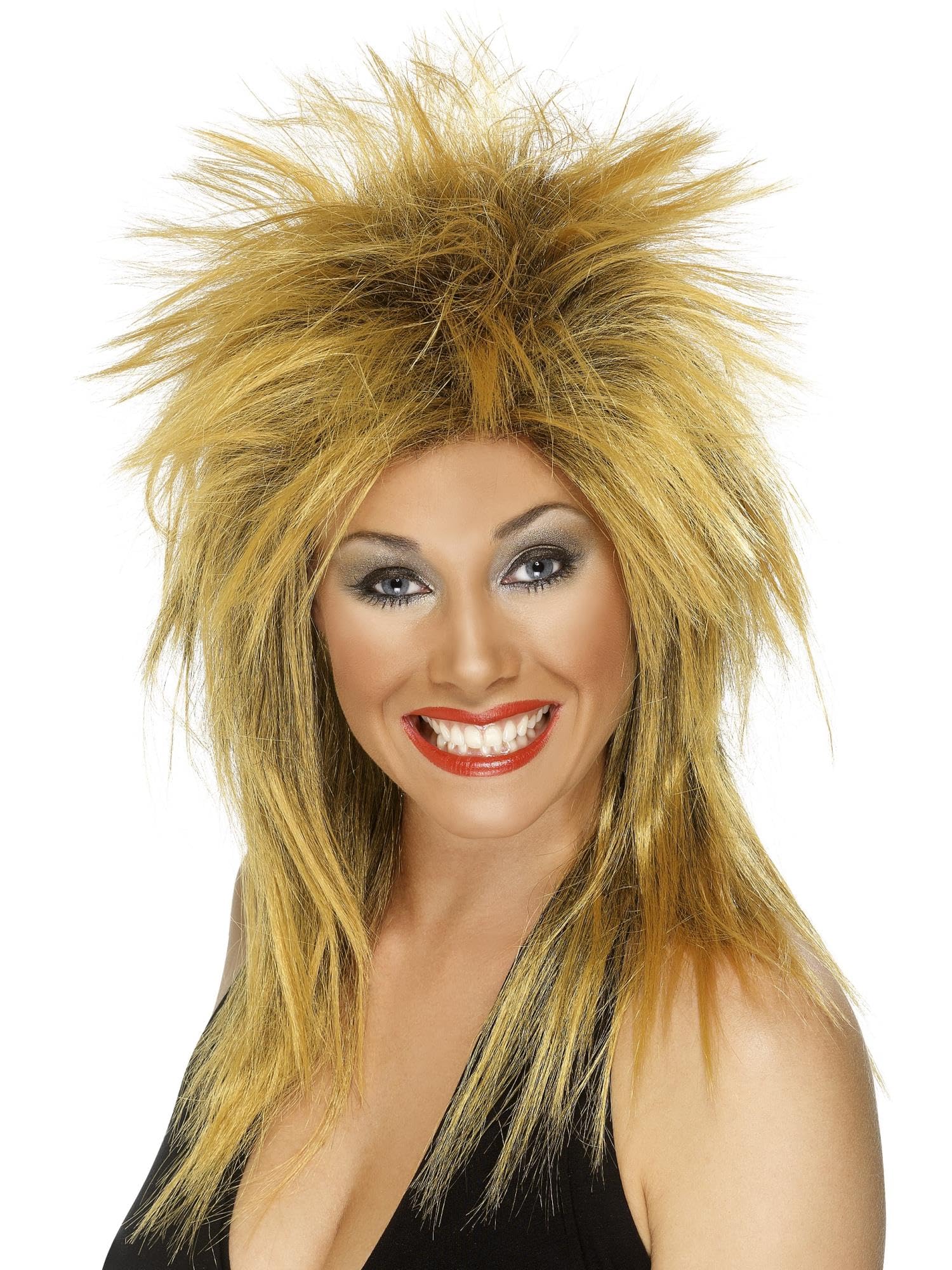 Smiffys Rock Diva Wig - Ginger Long Mullet | Adult Fancy Dress