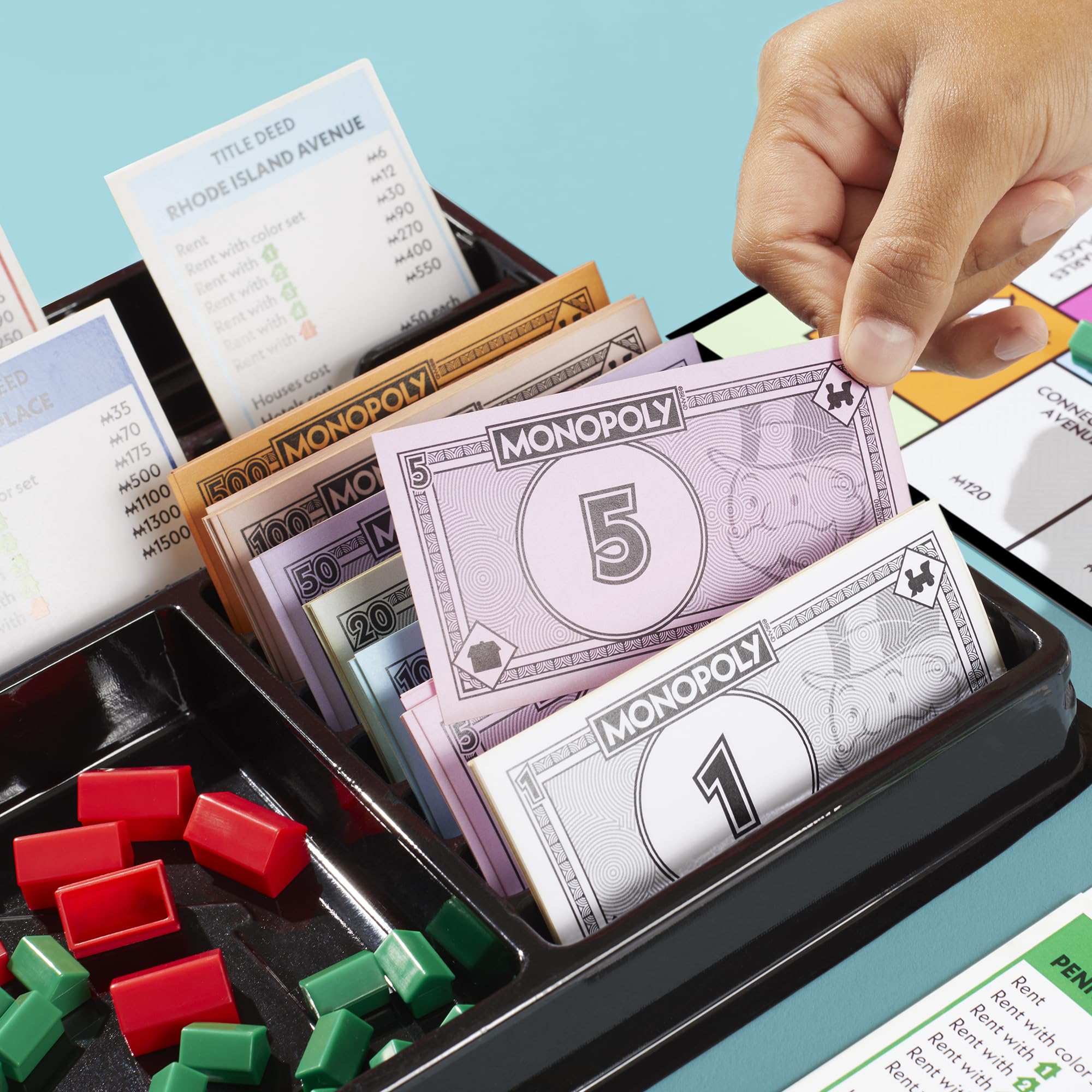 Monopoly Board Game with Storage Tray and Larger Metal Tokens - English Version 4