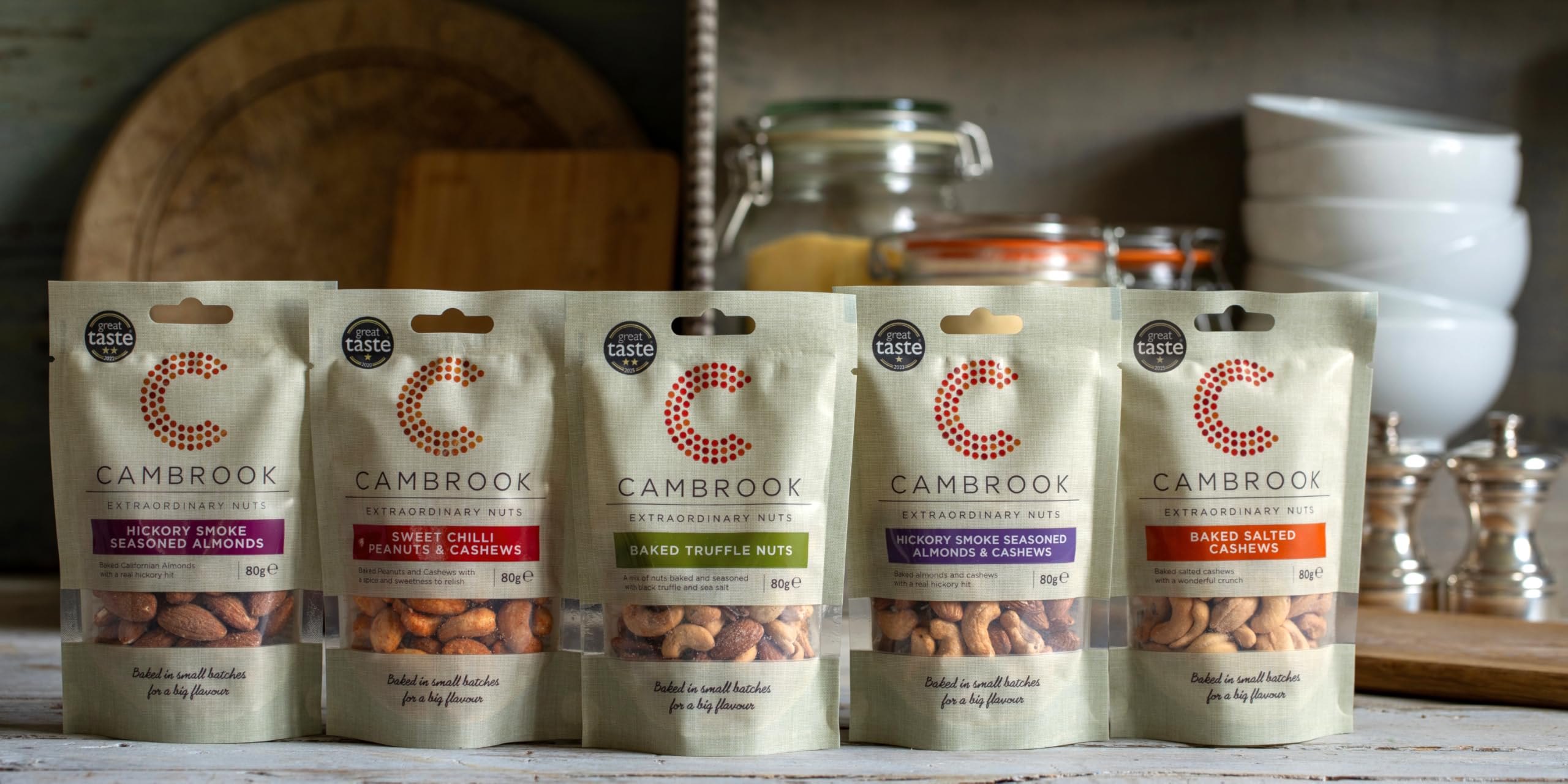 Cambrook Hickory Smoke Seasoned Almonds - Baked Not Fried | 80g Bag | Gluten Free 4
