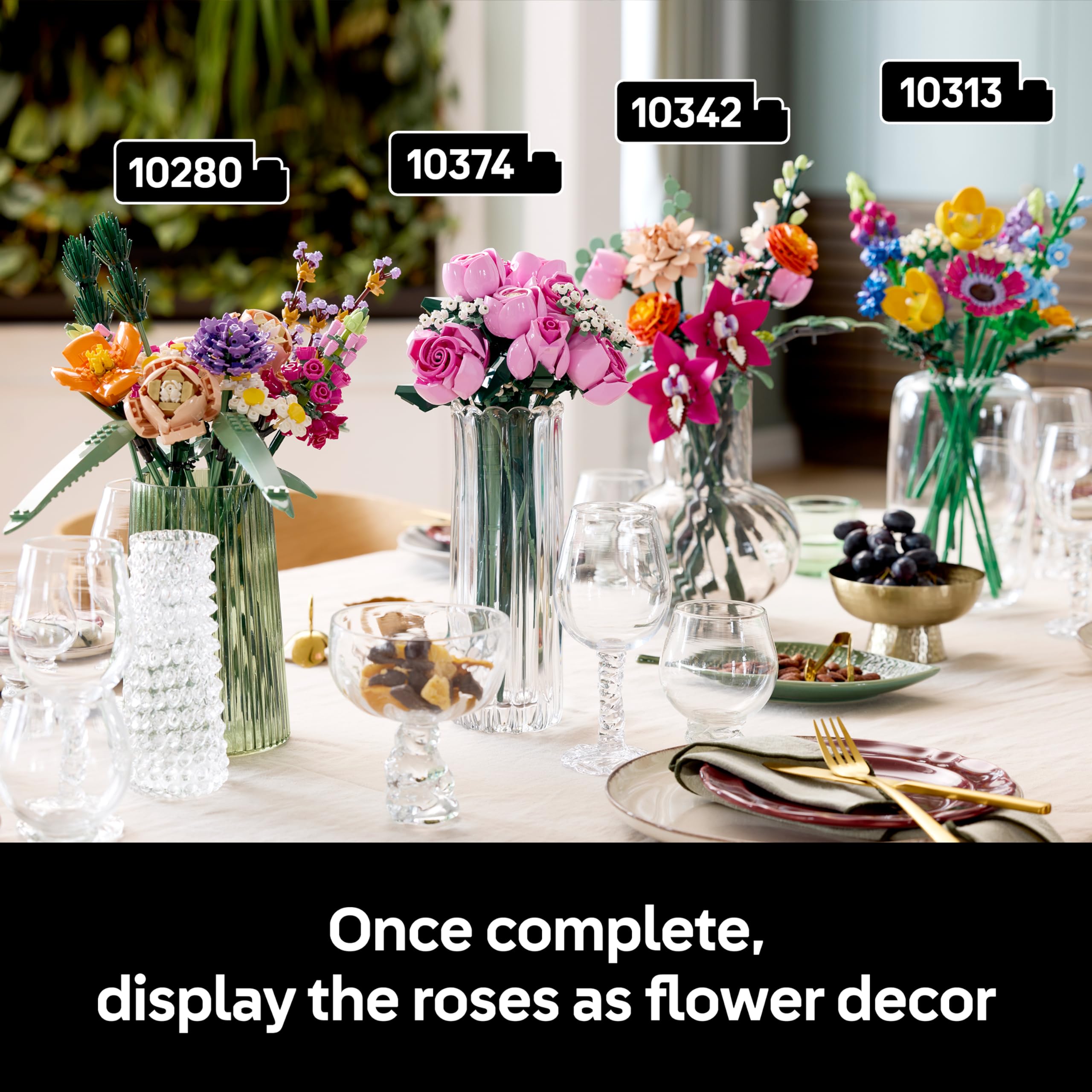 LEGO Botanicals Bouquet of Pink Roses Building Set 10374 | Ages 18+ 7