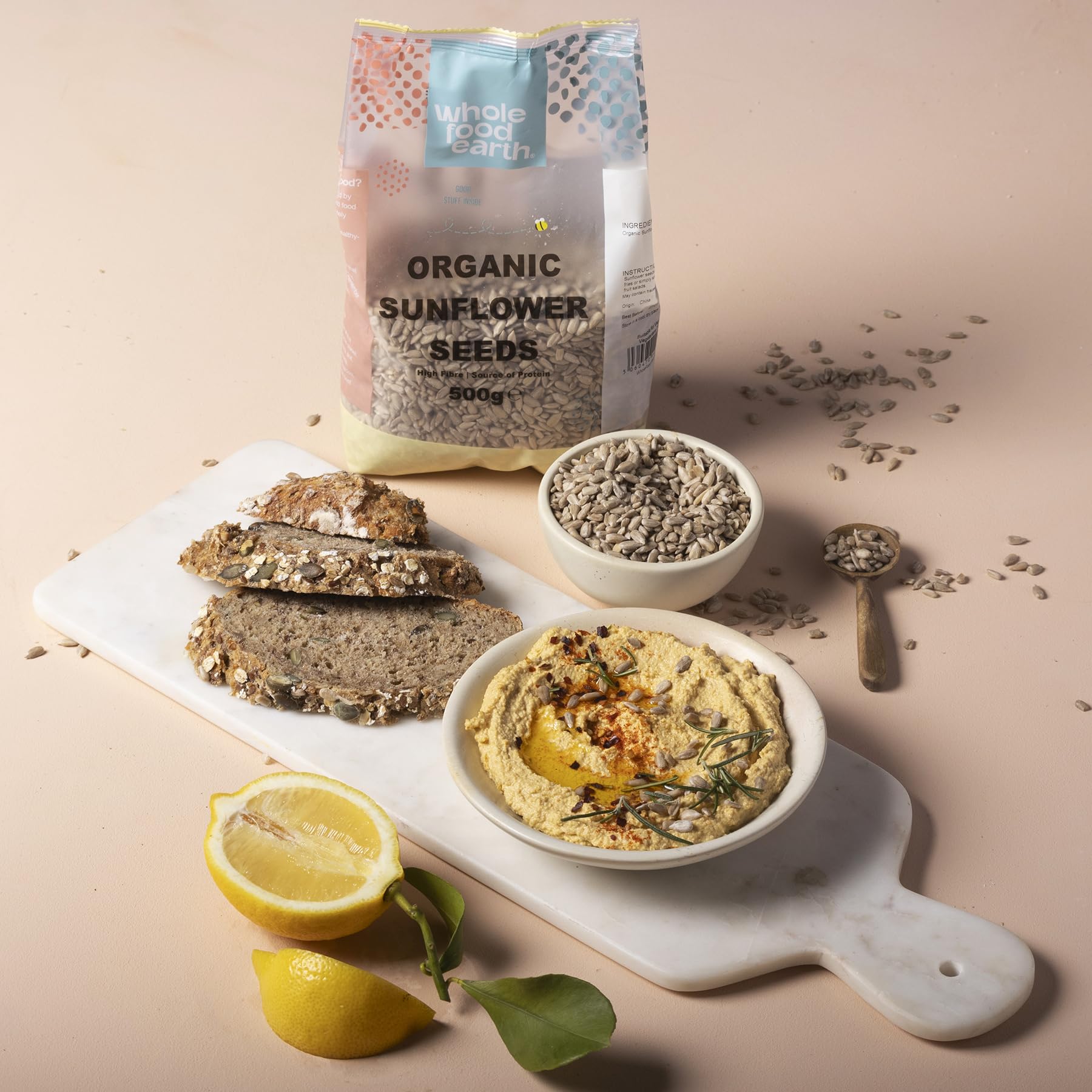 Wholefood Earth Organic Sunflower Seeds - Raw, Protein & Fibre Rich | 500g 5