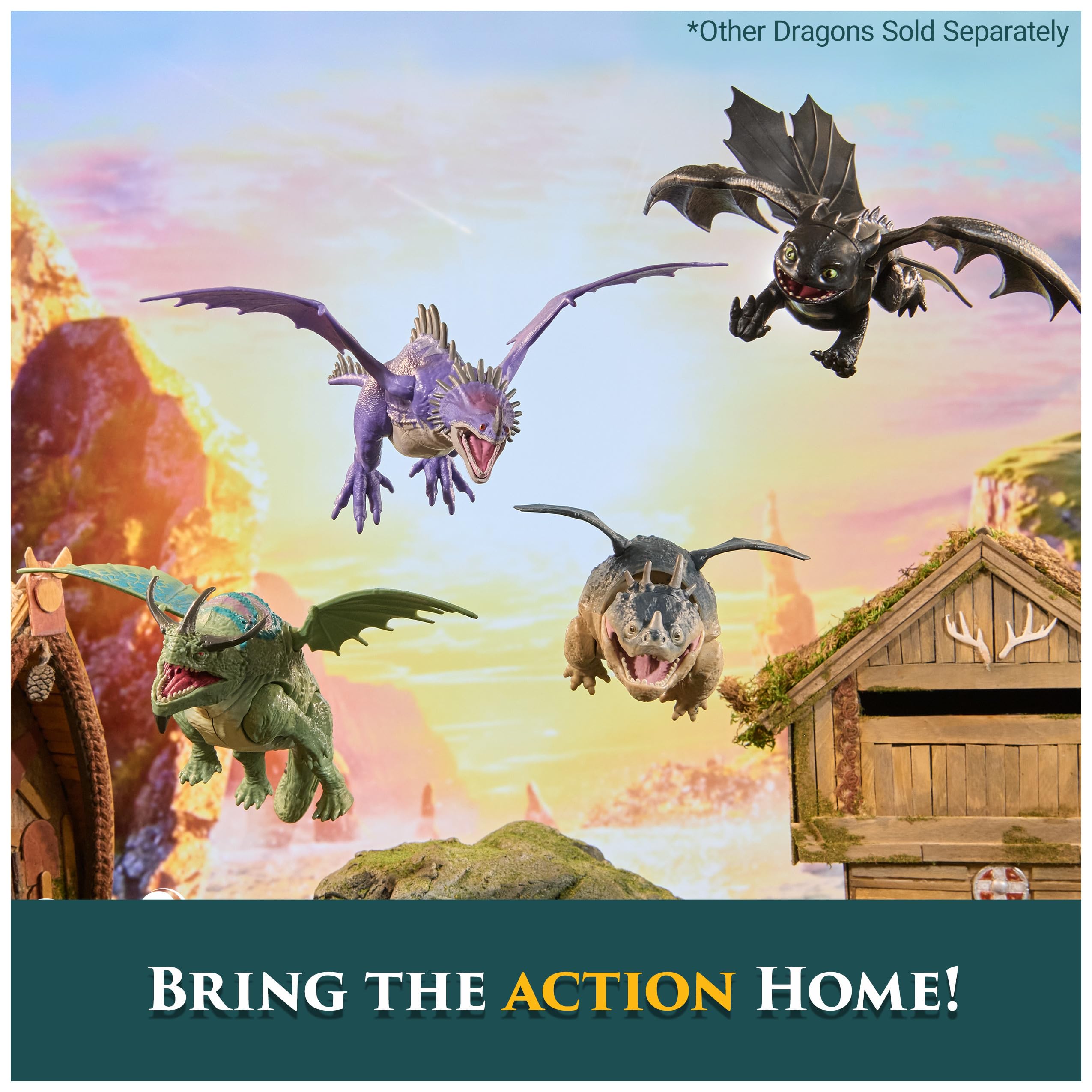 Dreamworks Dragons Gronckle Action Figure - 13 cm Collectible with Articulated Wings & Bobblehead | Age 4+ 6