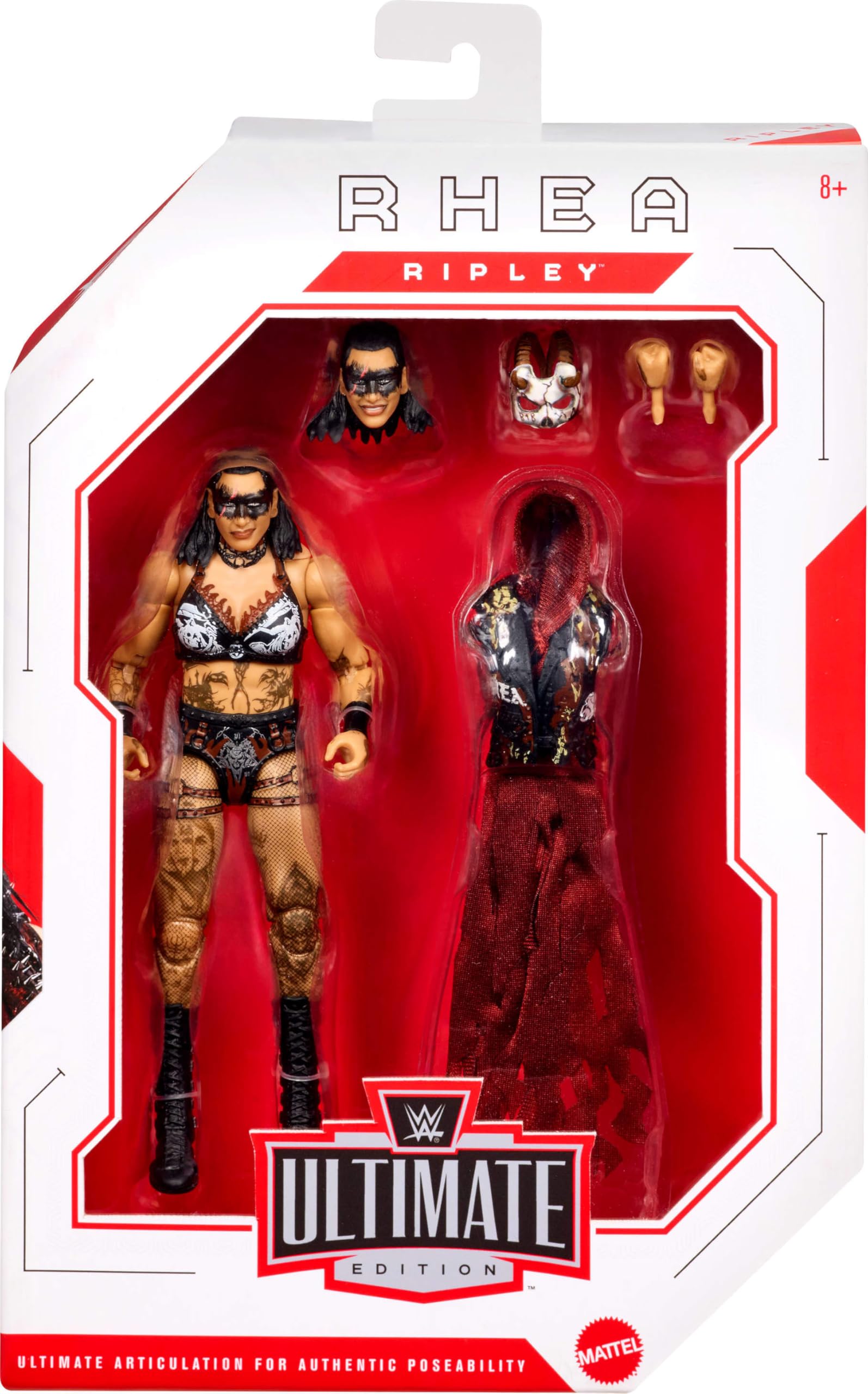 Mattel WWE Ultimate Edition Rhea Ripley Action Figure with Accessories | 6-Inch Scale | TrueFX