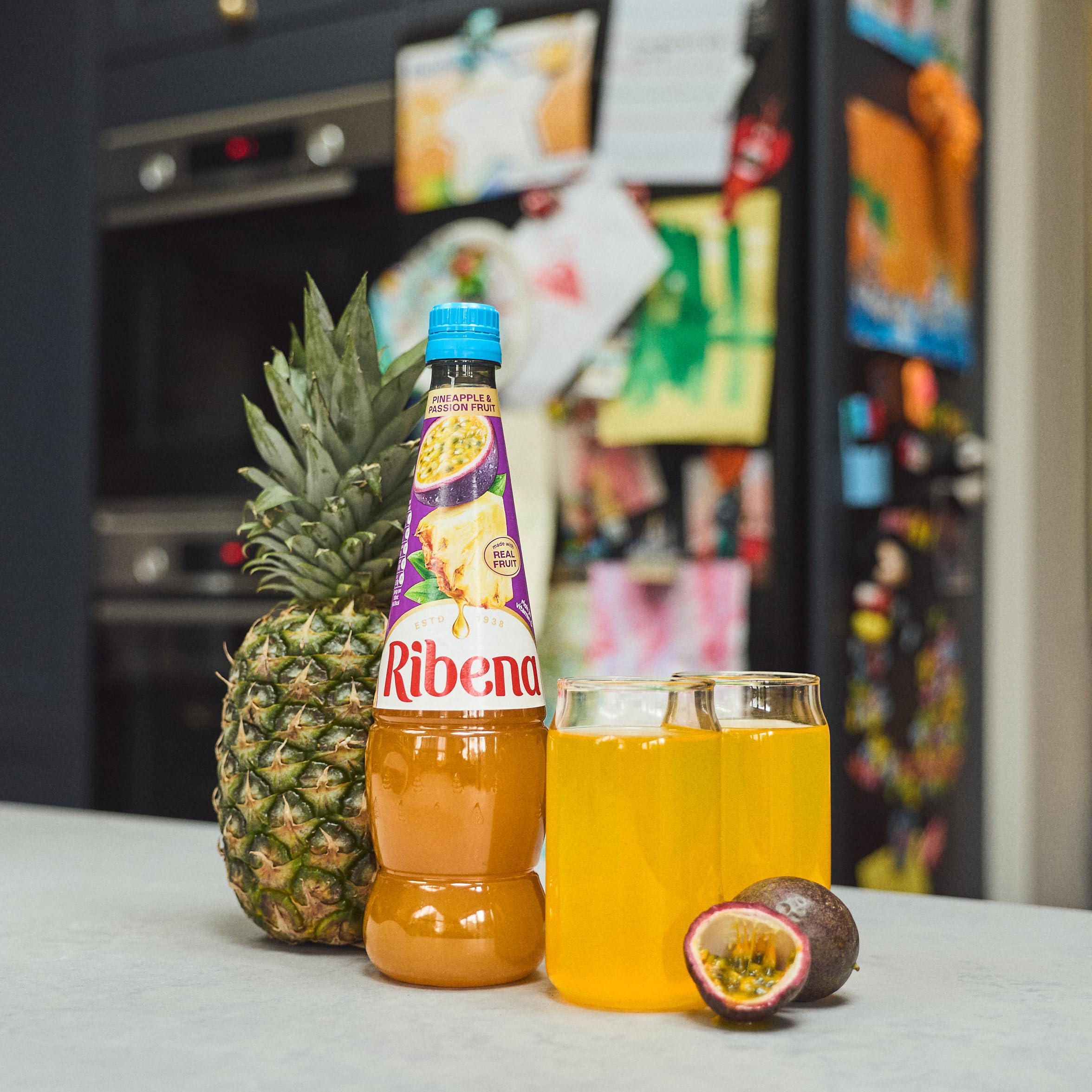 Ribena Pineapple and Passion Fruit Juice Drink No Added Sugar | 850 ml | Rich in Vitamin C