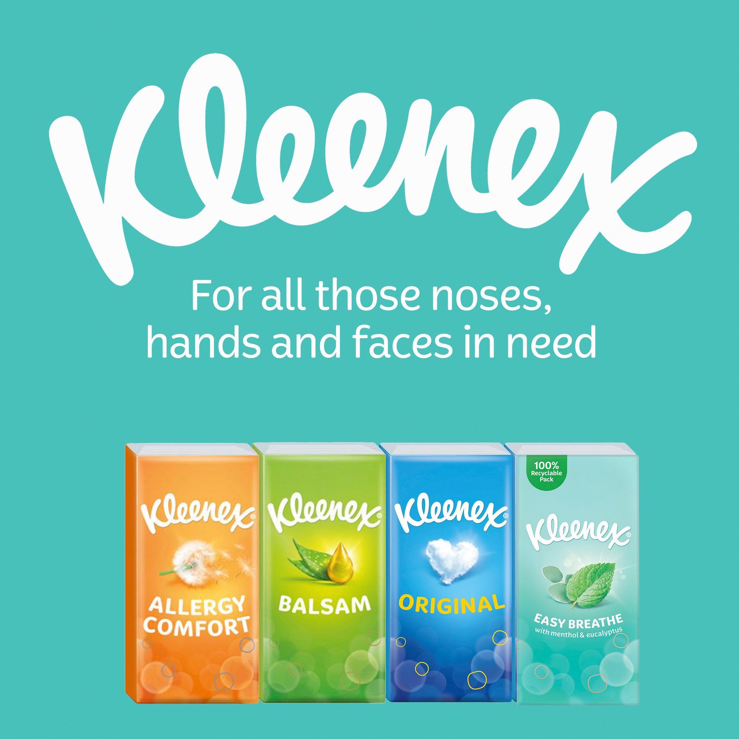 Kleenex Easy Breathe Pocket Tissues - Natural Menthol & Eucalyptus Infused | 4-Ply | 6 Packs 5