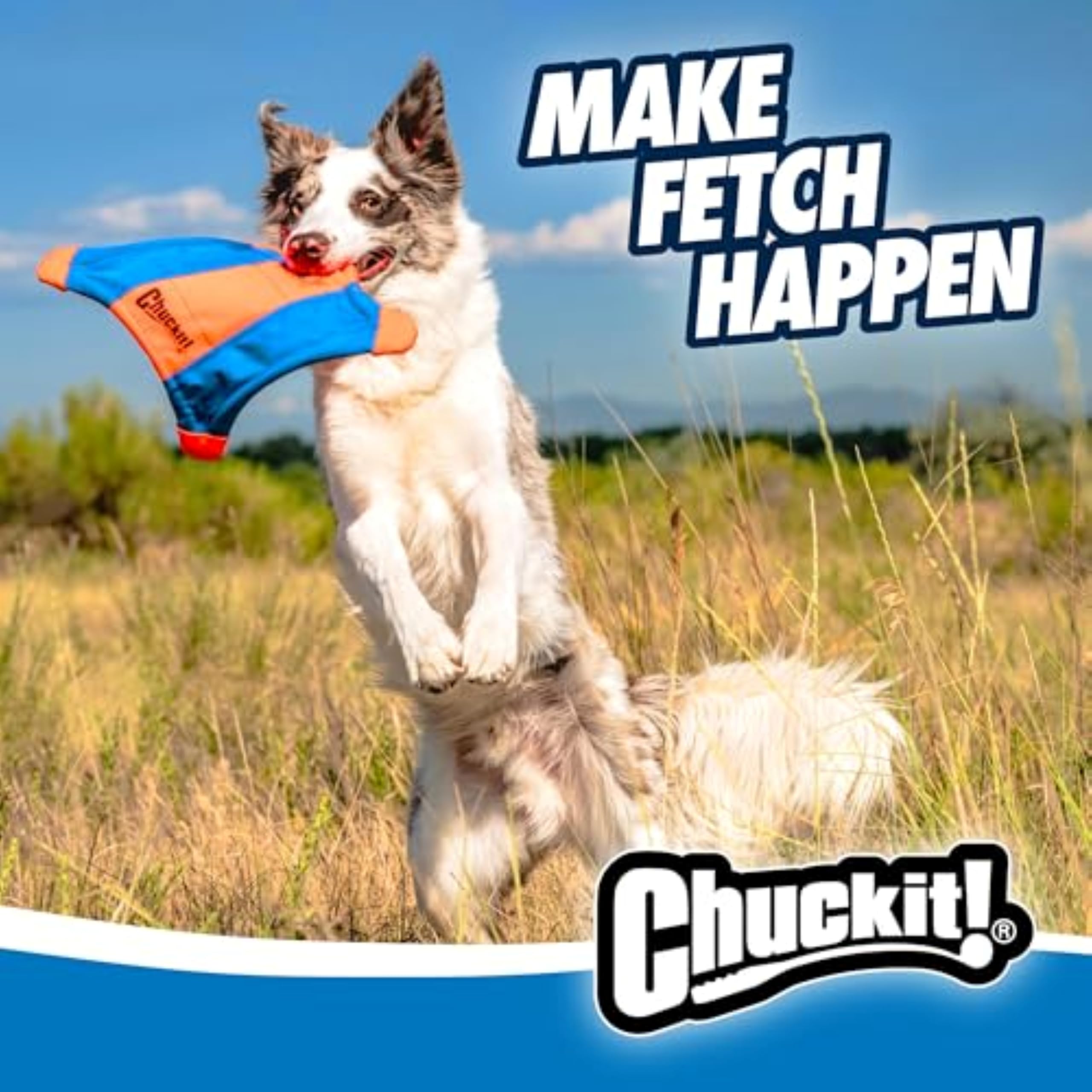 Chuckit! Flying Squirrel Dog Toy - Floating, Glow-in-the-Dark, Medium (10 in) 6