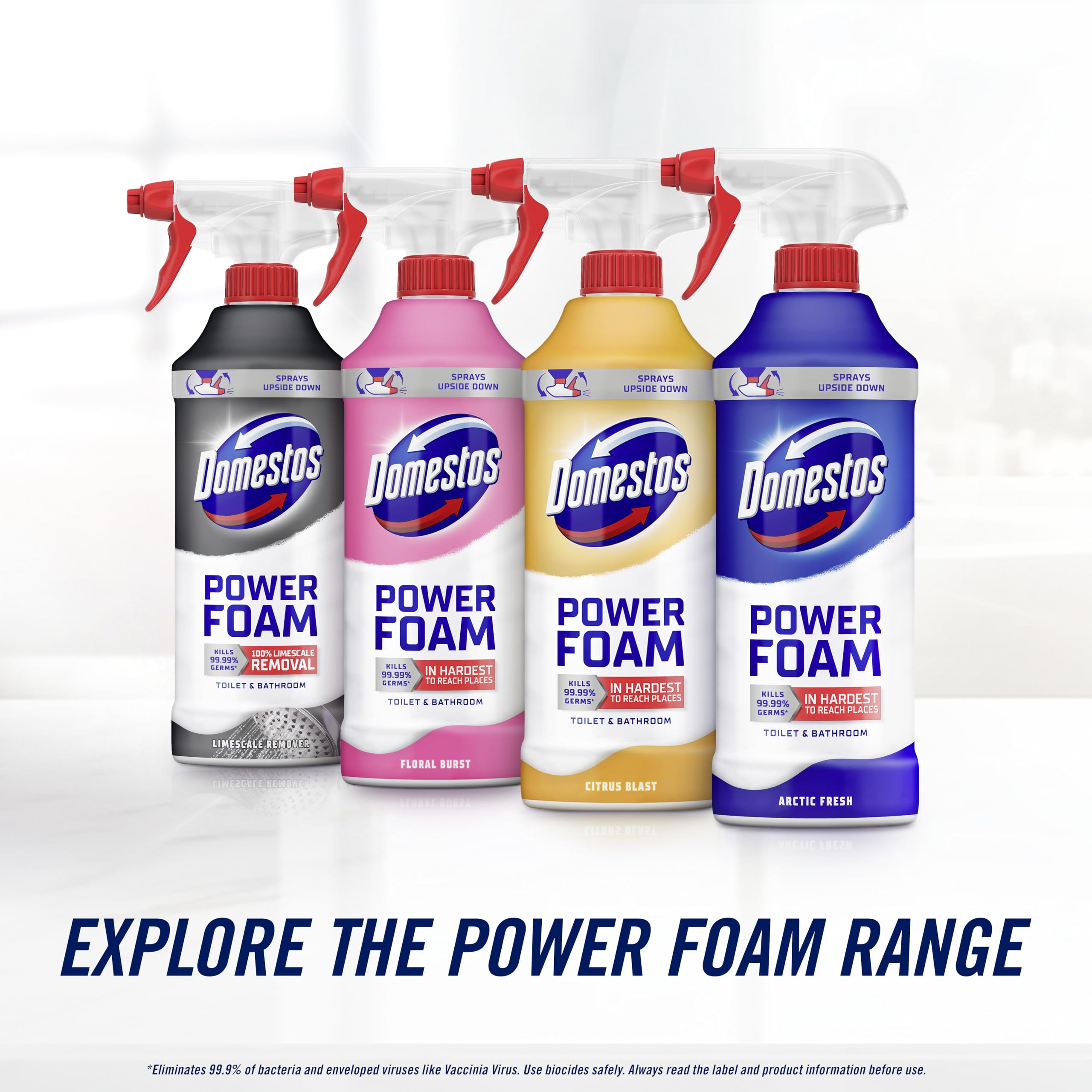 Domestos Power Foam Citrus Blast Toilet & Bathroom Cleaner Spray 450 ml 6