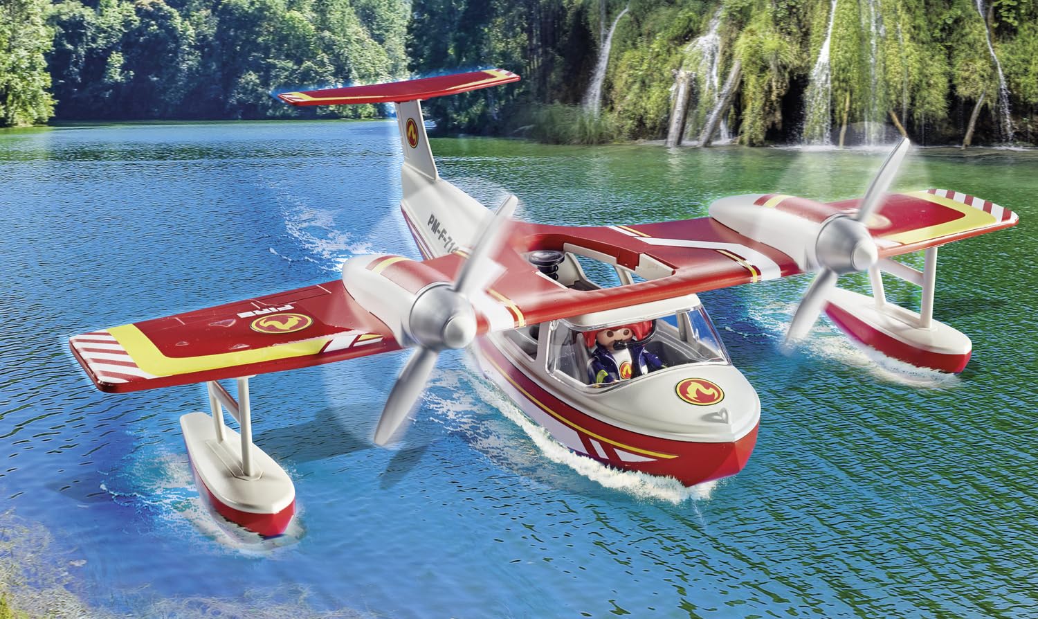 Playmobil Action Heroes 71463 Firefighting Seaplane with Extinguishing Fun | Ages 4+ 7
