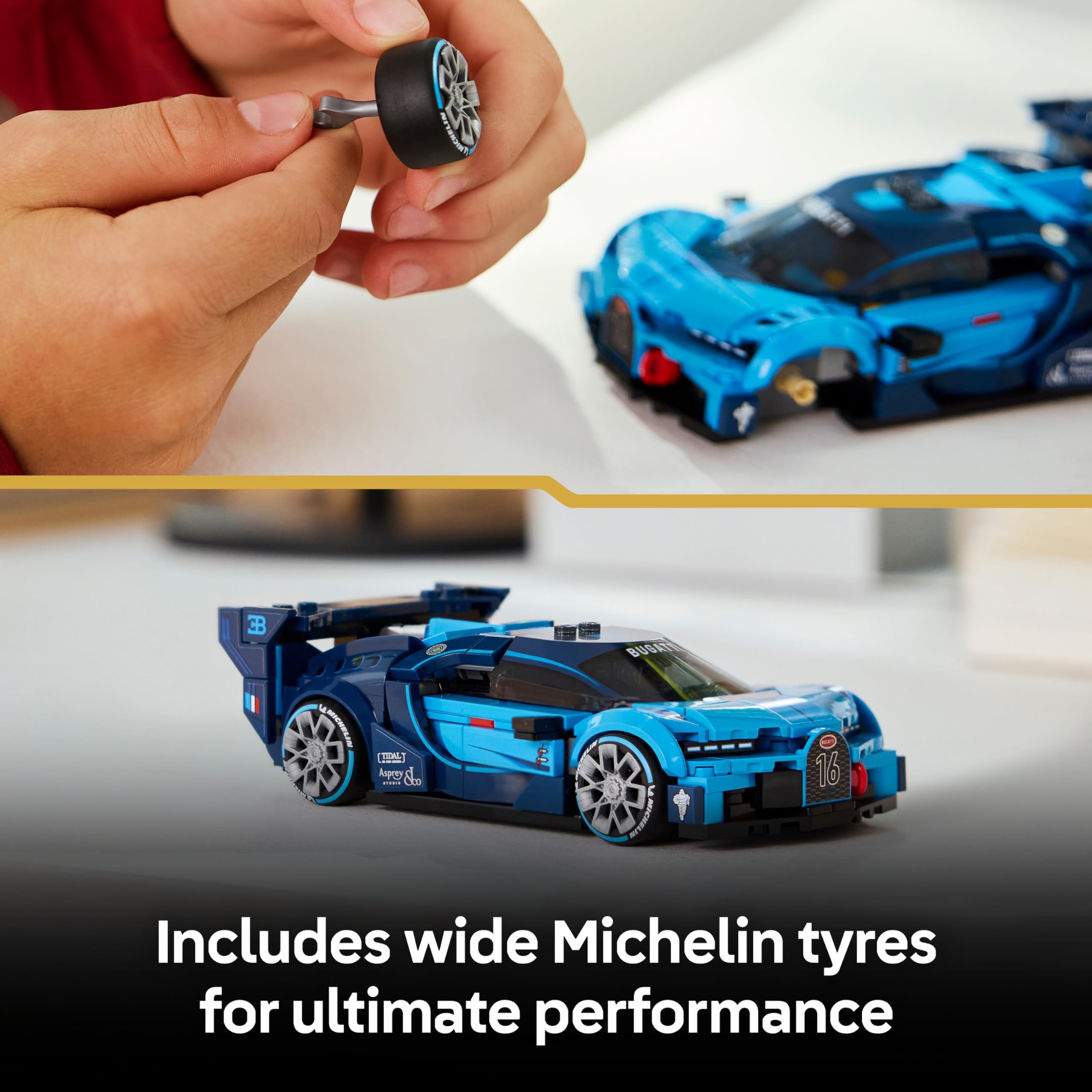 LEGO Speed Champions Bugatti Vision GT Hyper Sports Car Toy Set 77253 for Ages 9+ 4