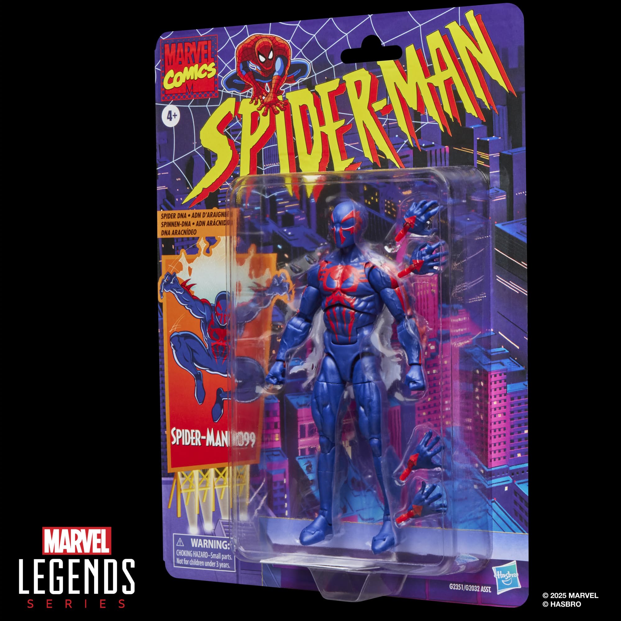 SPIDER-MAN Marvel Legends Series Spider-Man 2099 Retro Cardback Action Figure | 6 Inch 9