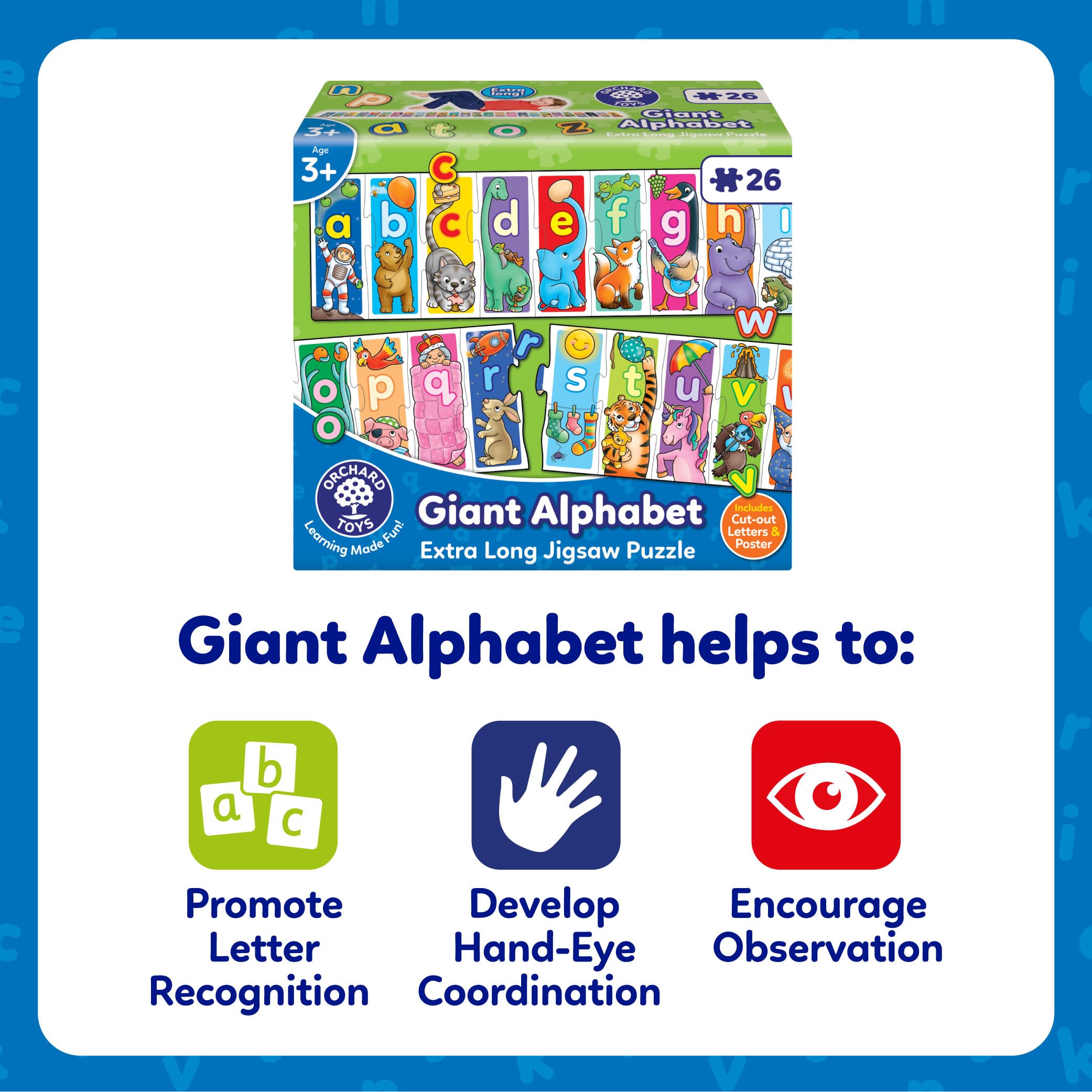 Orchard Toys Giant Alphabet Educational Jigsaw Puzzle for Ages 3+ | 26 Pieces, Over 1.7m Long 5