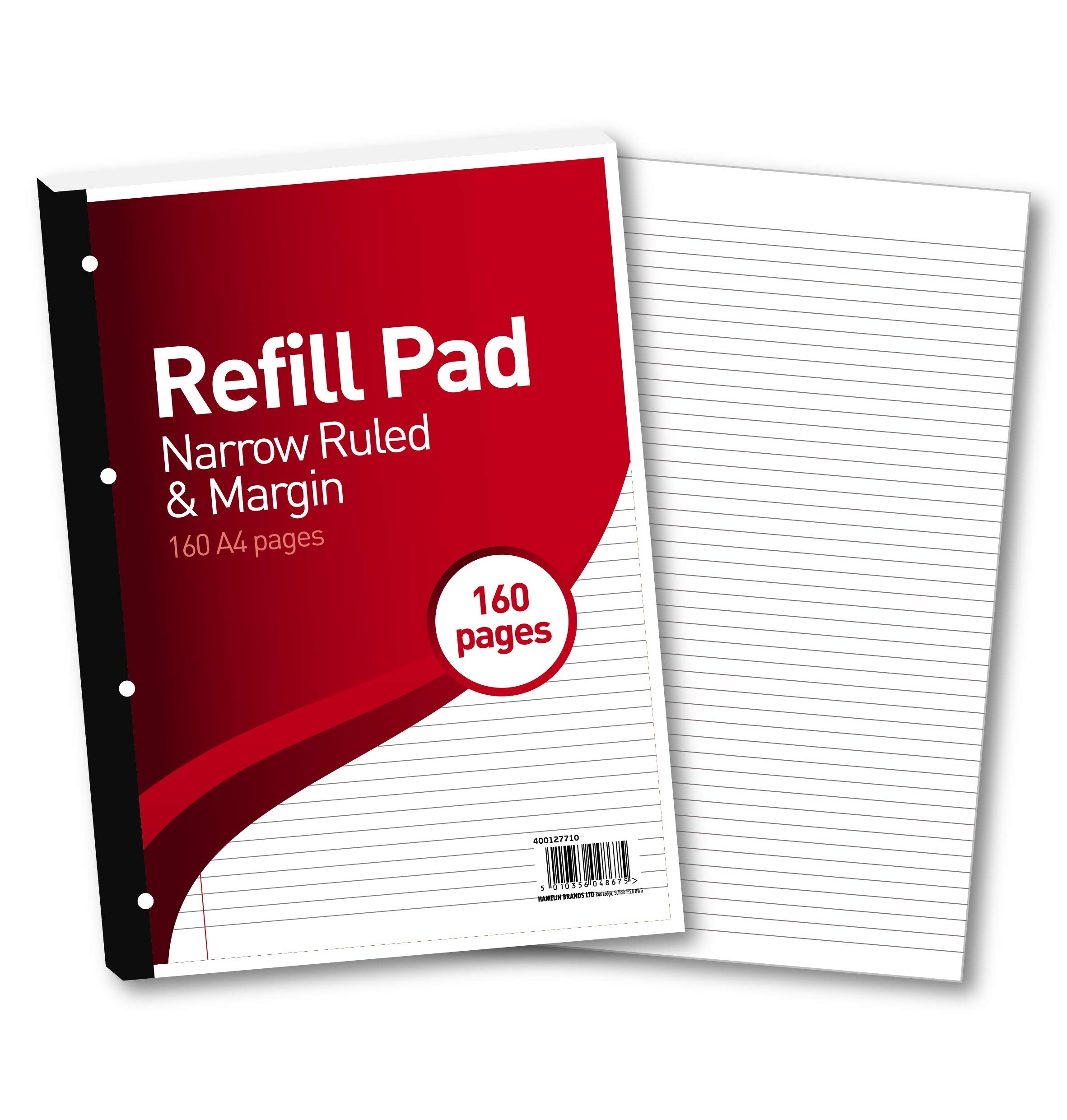 SUMMIT Hamelin A4 Refill Pad - 5 Pack | 160 Pages Each | 6mm Narrow Ruled with Margin 3