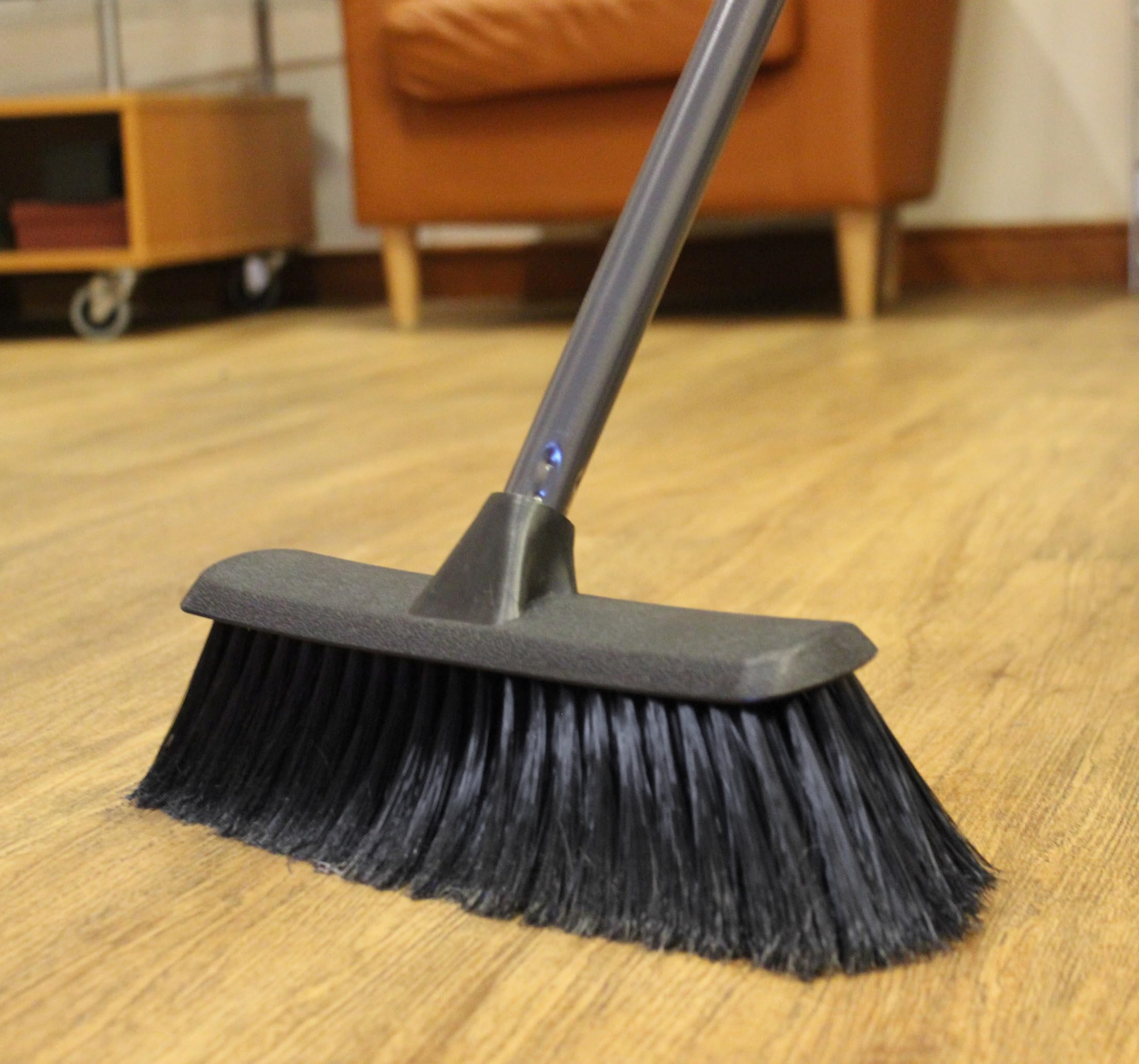 Fit For The Job Indoor Push Broom - Soft Fibres for Laminate, Vinyl & Tile | Lightweight Steel Handle 6