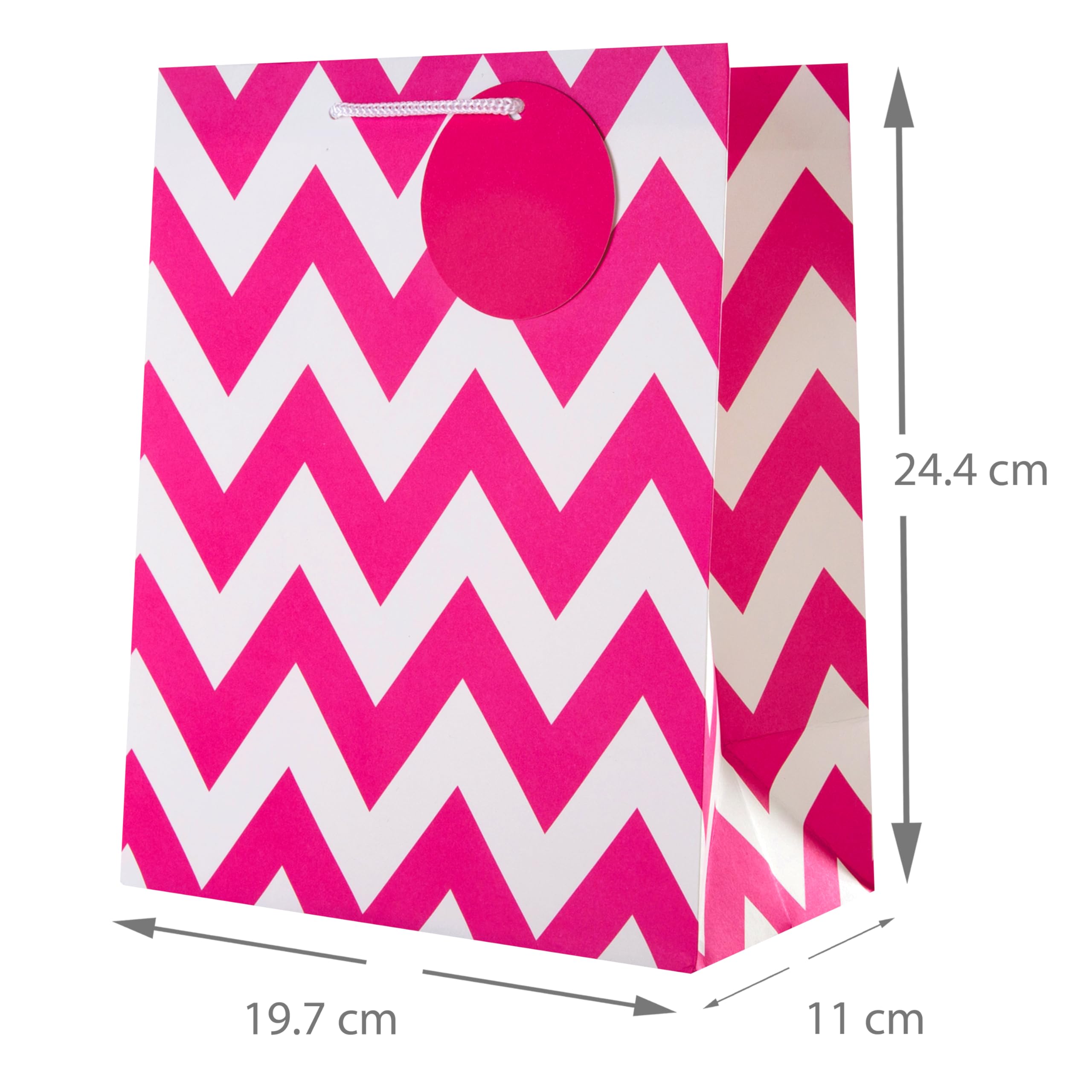 Hallmark Medium Gift Bags Multipack - 4 Bags | Yellow, Pink, Blue, Black | Matte Finish 3