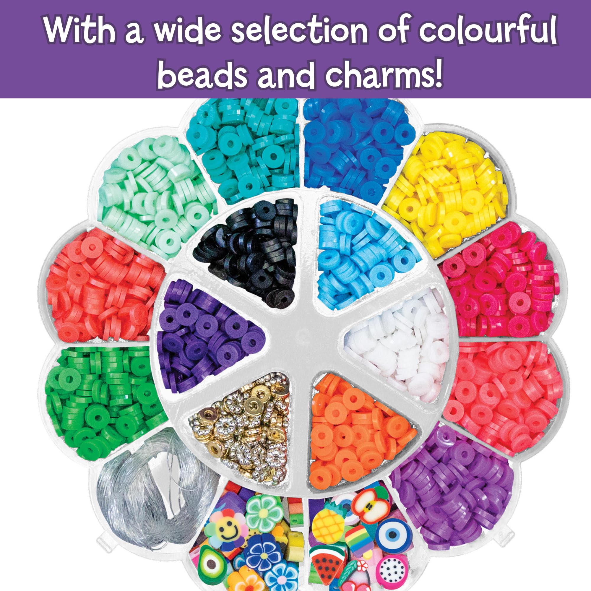 Galt Happy Bracelets Jewellery Making Kit - 2000+ Beads | Ages 6+