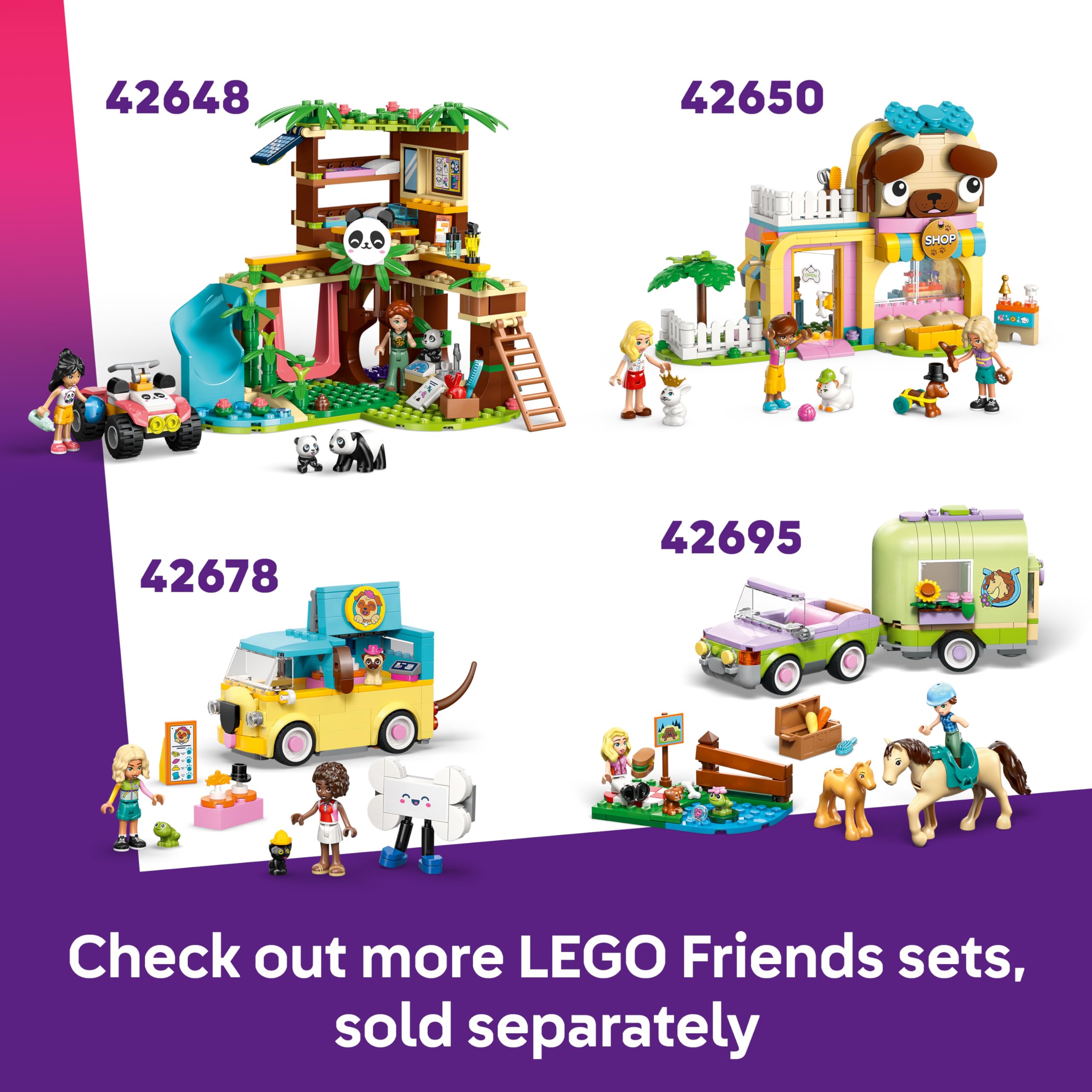 LEGO Friends Heartlake City Bunny Hotel Building Set - 2 Mini Dolls, 2 Animal Figures, Ages 5+ 7