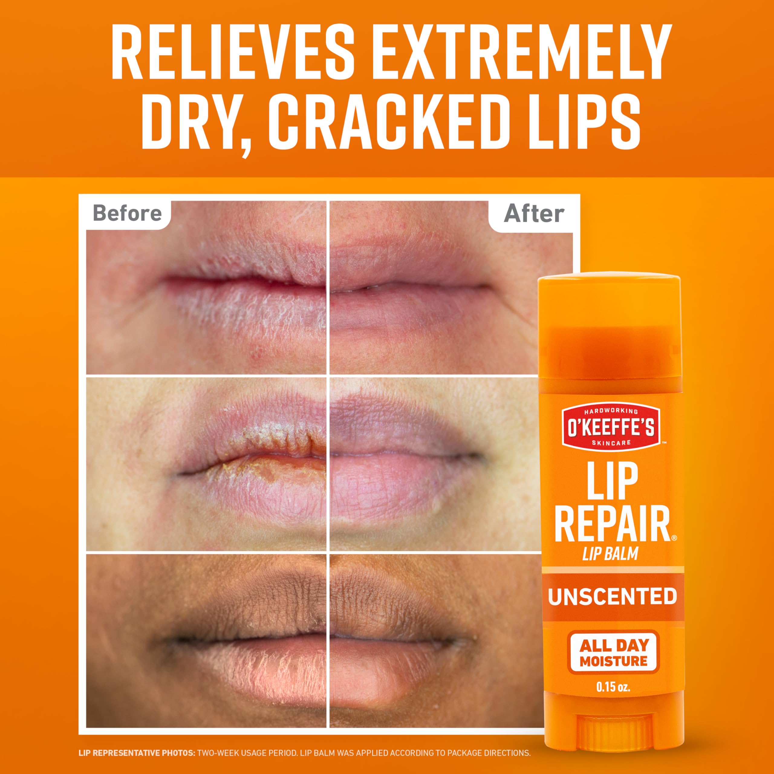 O'Keeffe's Lip Repair Unscented Lip Balm (4.2g) 4