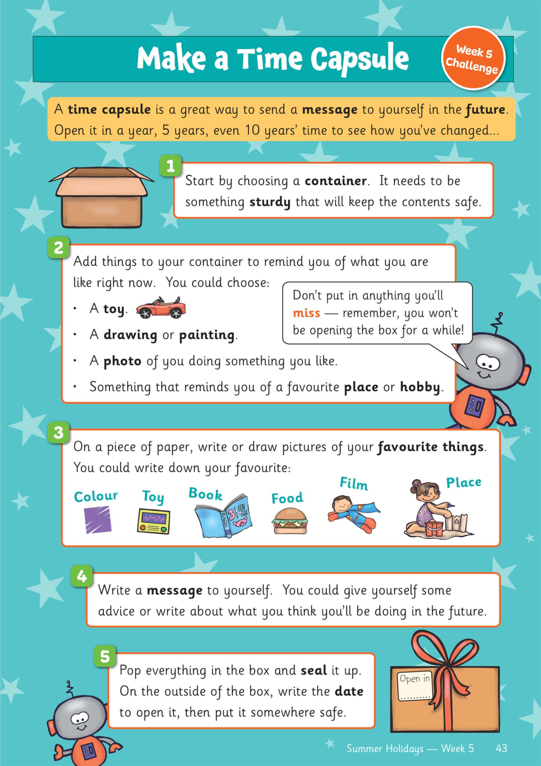 CGP Summer Holidays Activity Workbook - Year 2 to Year 3 Transition | 64 Pages | English 7