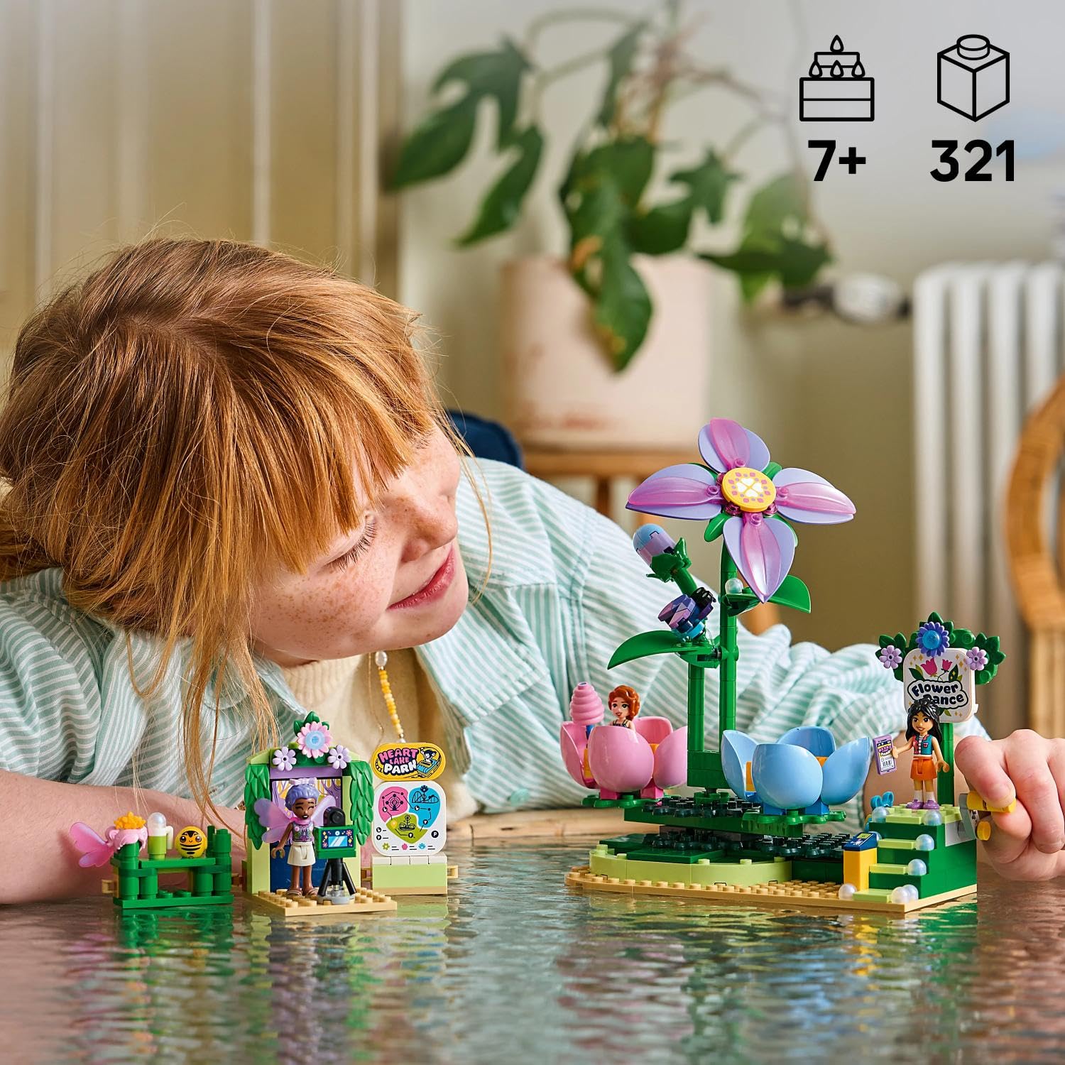 LEGO Friends Spinning Flower & Fairy Teacup Ride Building Set | Ages 7+ | Model 42702
