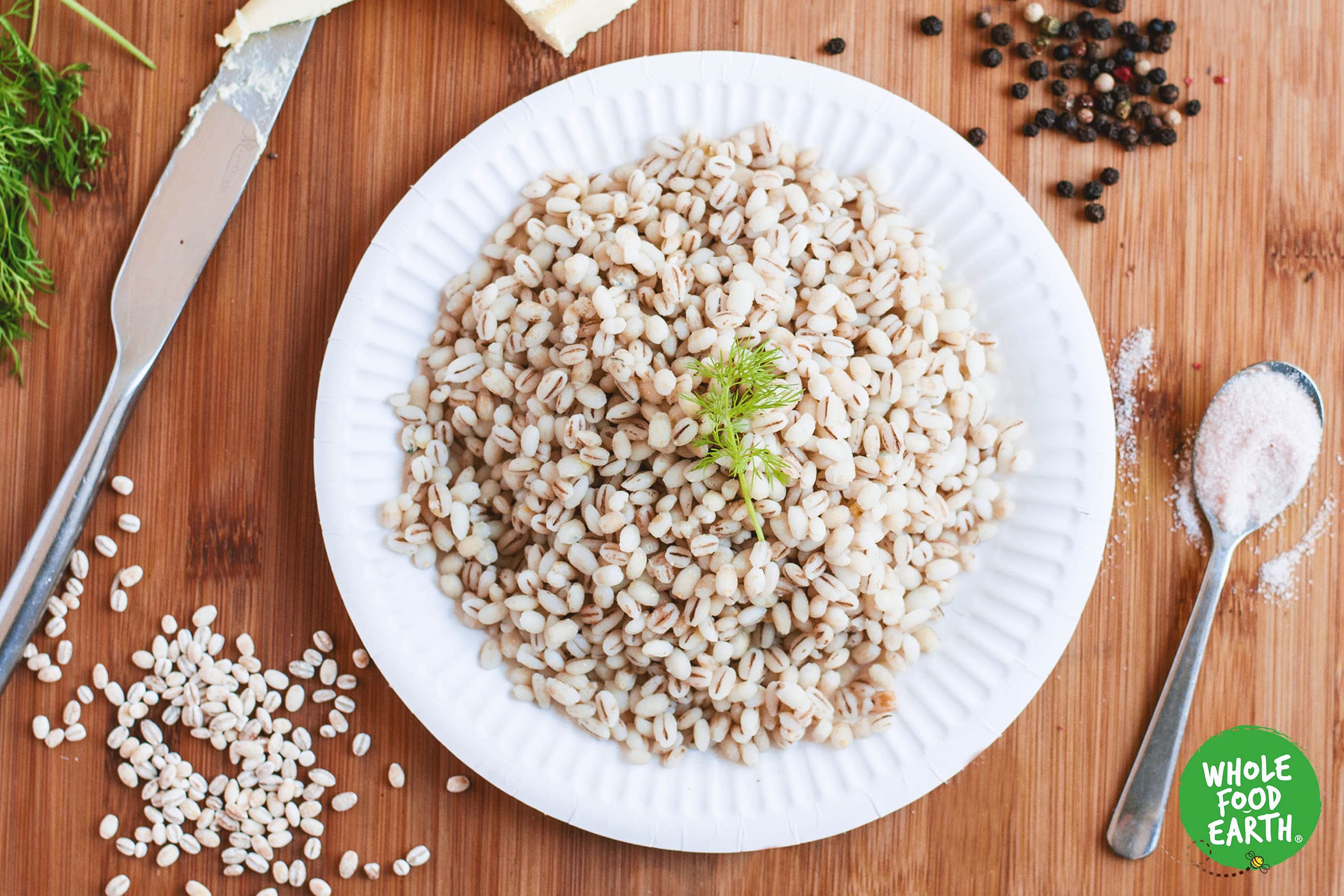 Wholefood Earth Pearl Barley - 1kg Bag | High Fibre | GMO Free 3