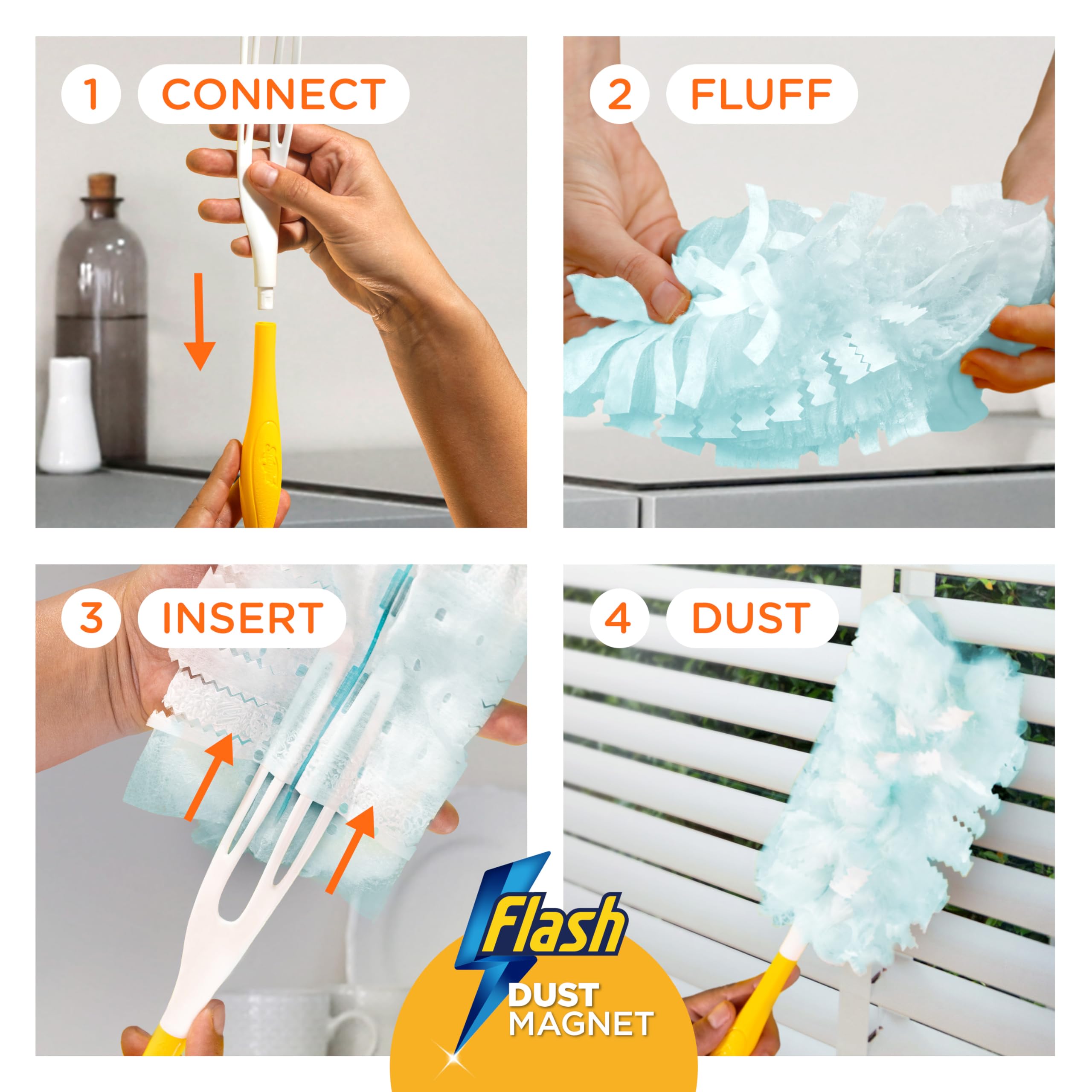 FLASH Dust Magnet Refills - Trap & Lock Dust, Hair & Allergens | 25 Count 7