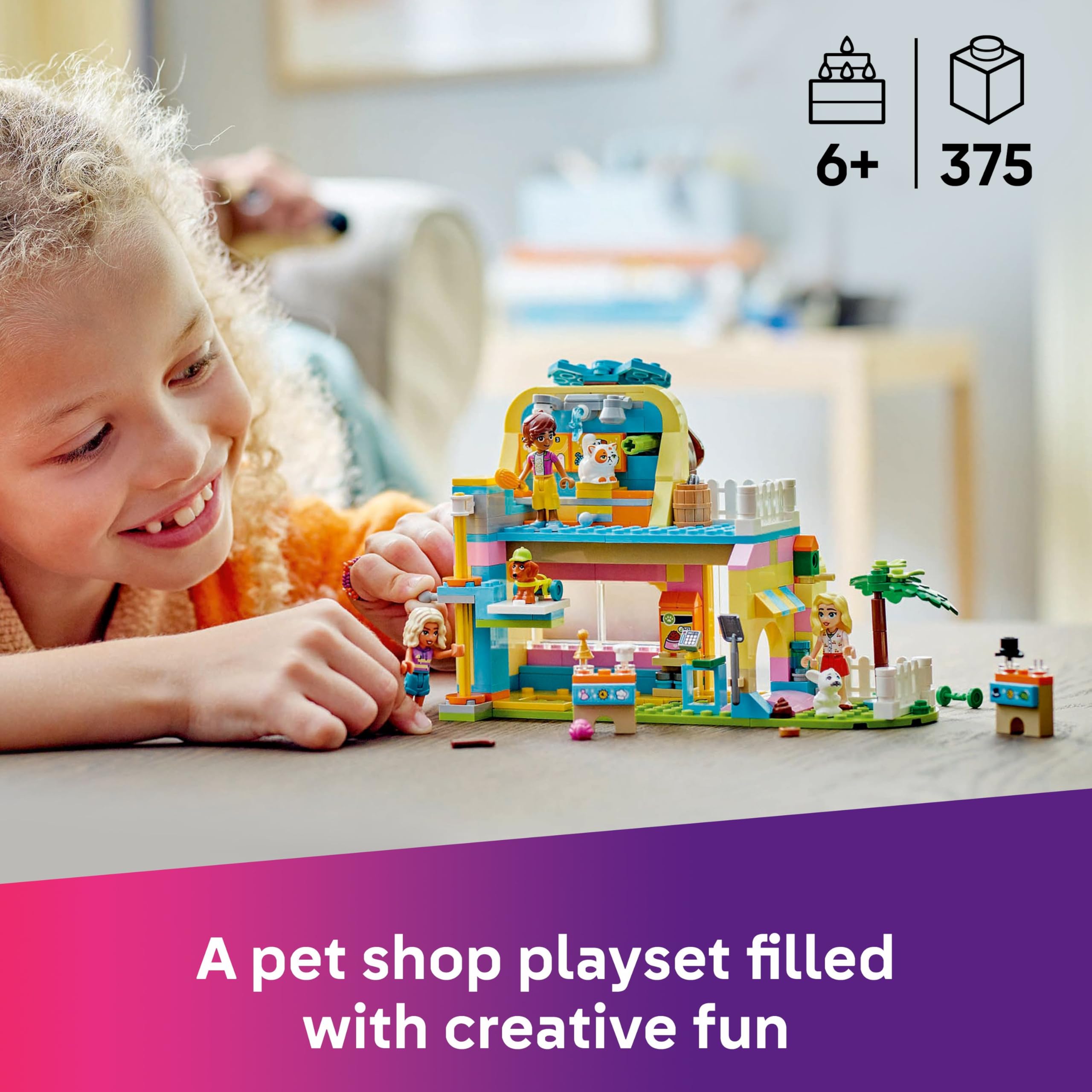 LEGO Friends Pet Accessories Shop Set - Animal Building Toy Playset with 2 Mini Dolls, 375 Pieces 8