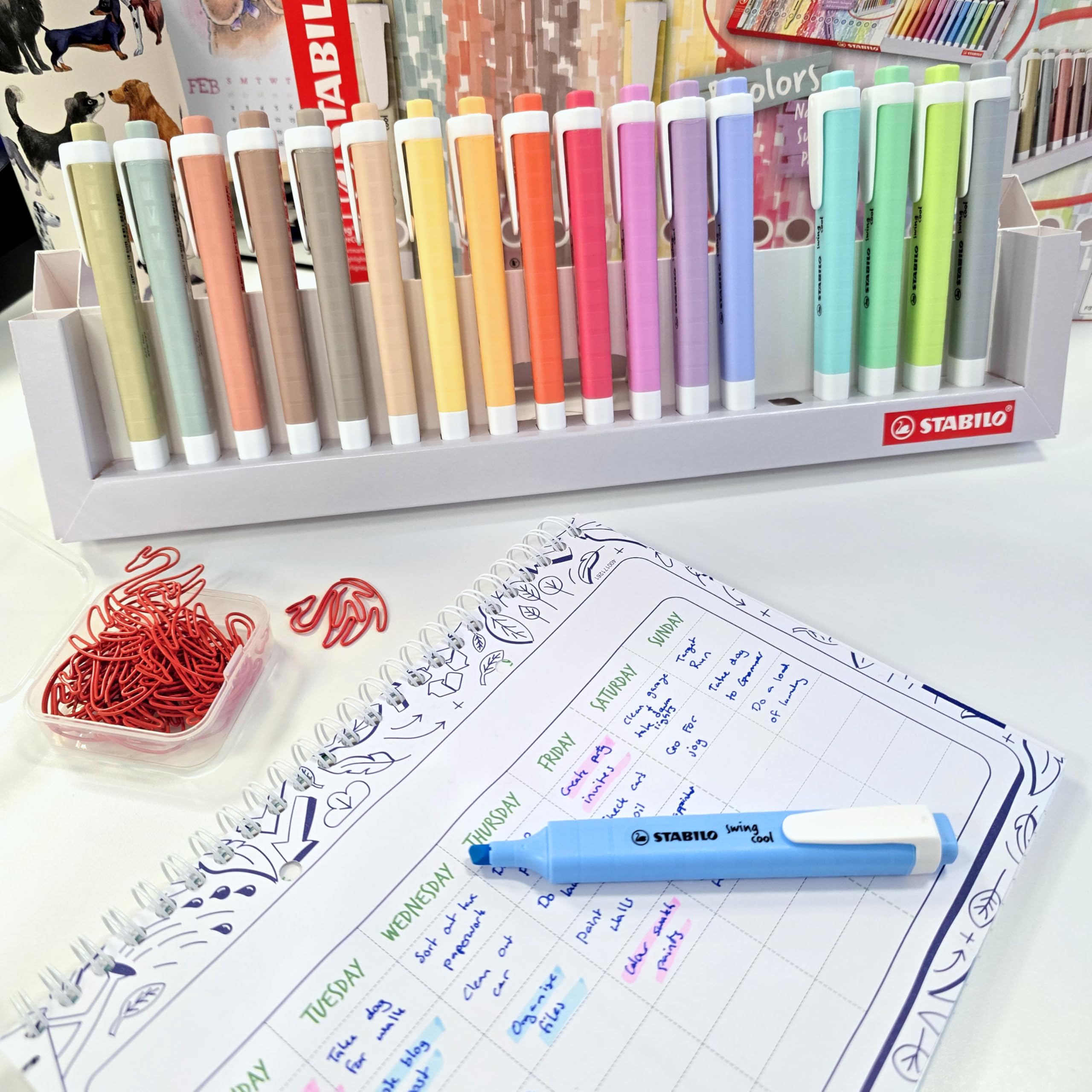 STABILO swing cool NatureCOLORS Highlighter Deskset - Pack of 18 with Chisel Tip and Anti-Dry-Out Technology 5