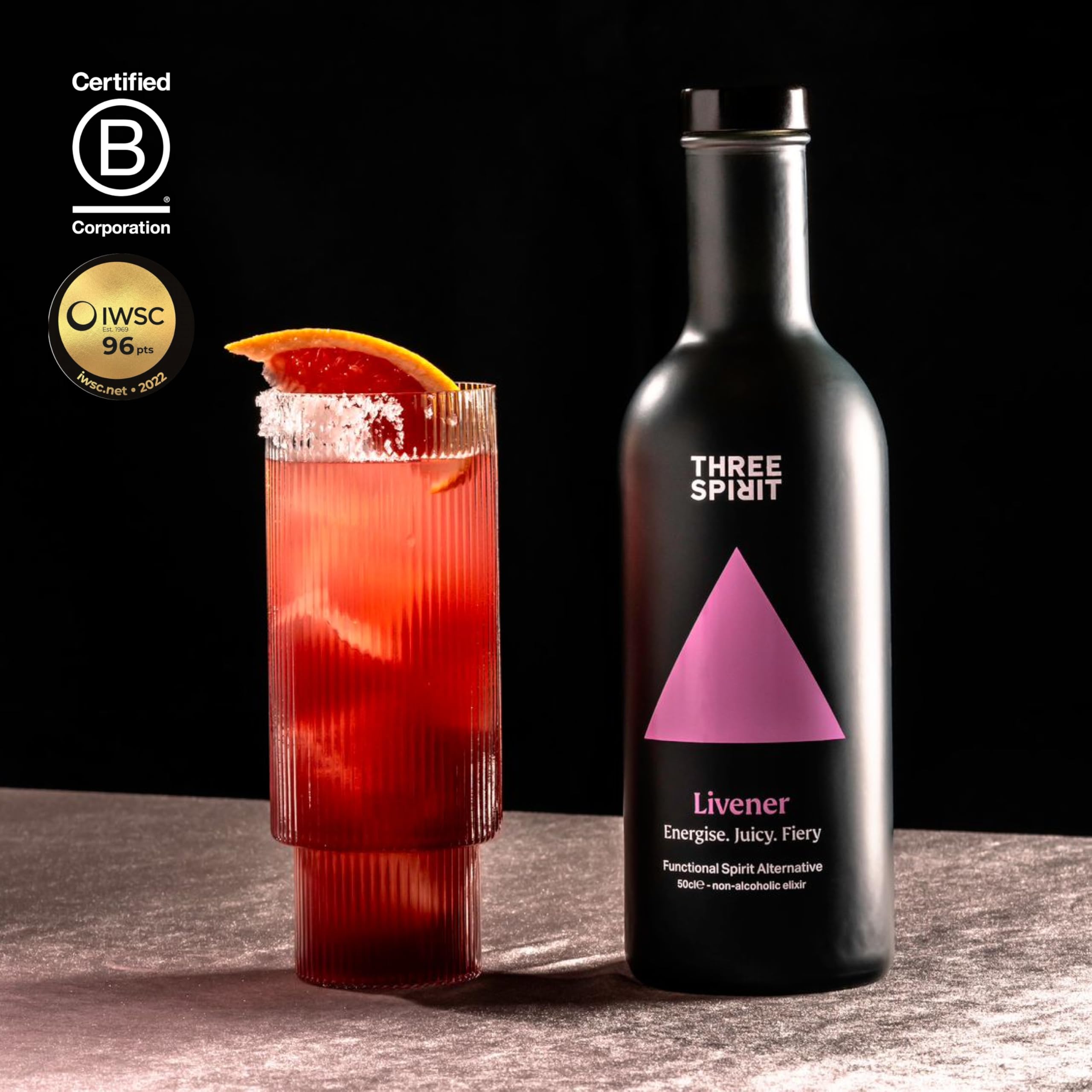 Three Spirit The Livener Non-Alcoholic Alternative Spirit - Energising & Euphoric | 50cl 3