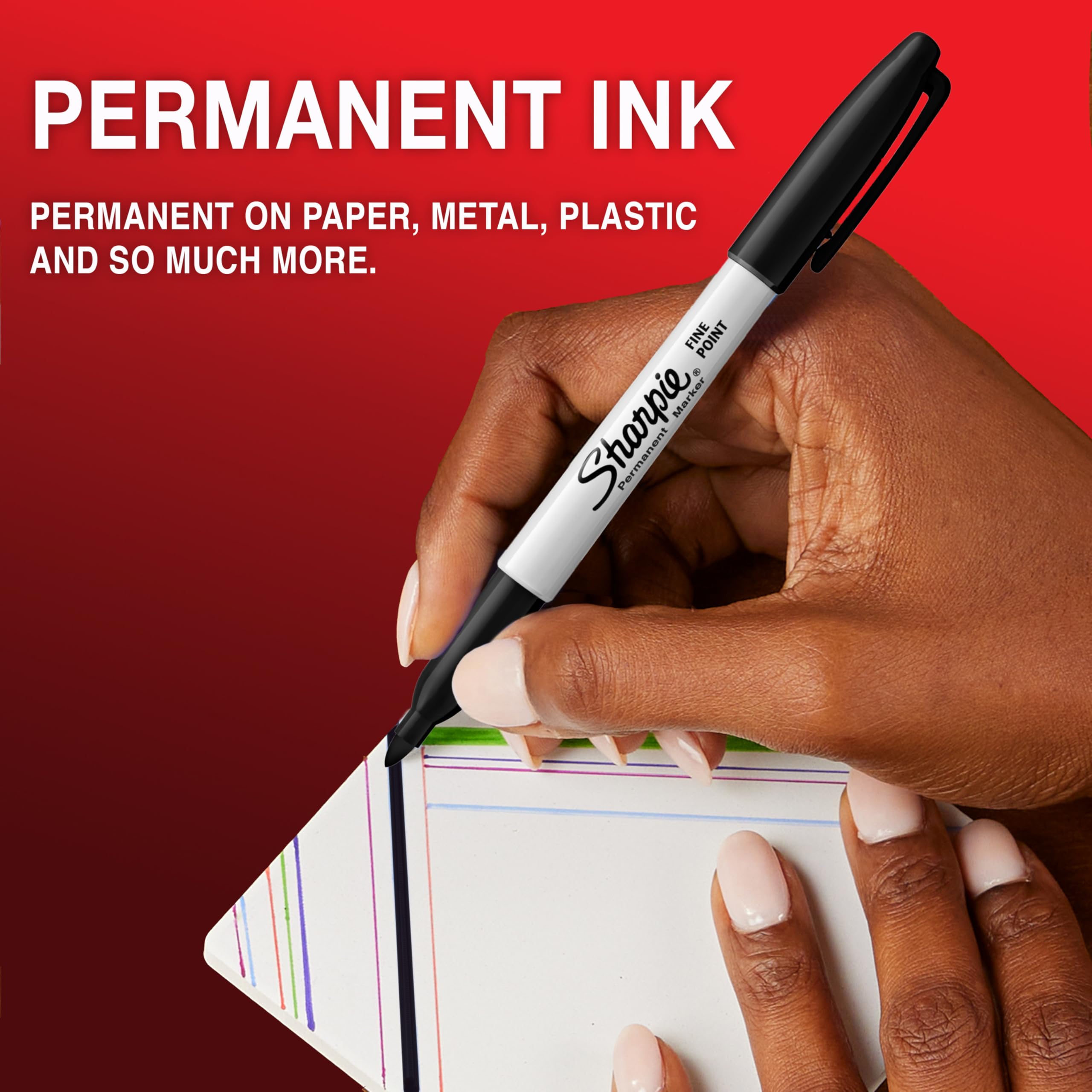 Sharpie Permanent Markers - Fine Point for Bold Details | Black Ink | 12 Pack