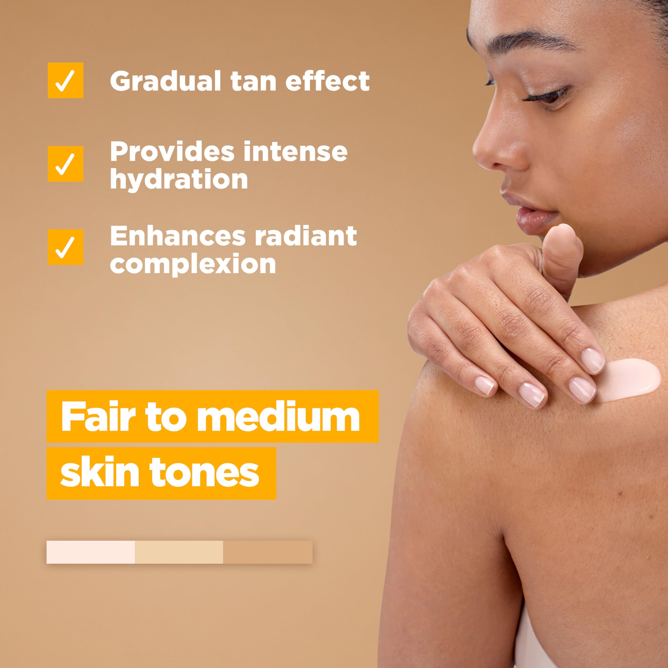 Mixa Bright & Bronze Gradual Tanning Body Lotion - 24H Hydration, Hypoallergenic, 250 ml 7