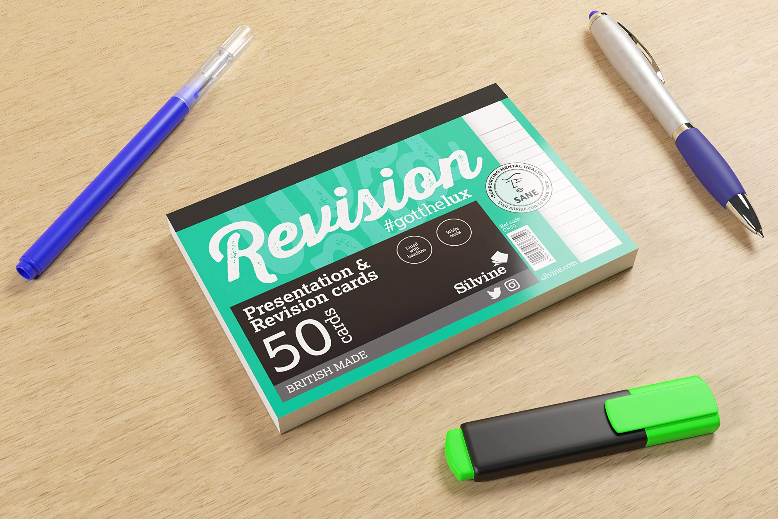 Luxpad A6 Gluebound Revision & Presentation Cards - White. 50 Lined Cards Per Pad (6x4") 5