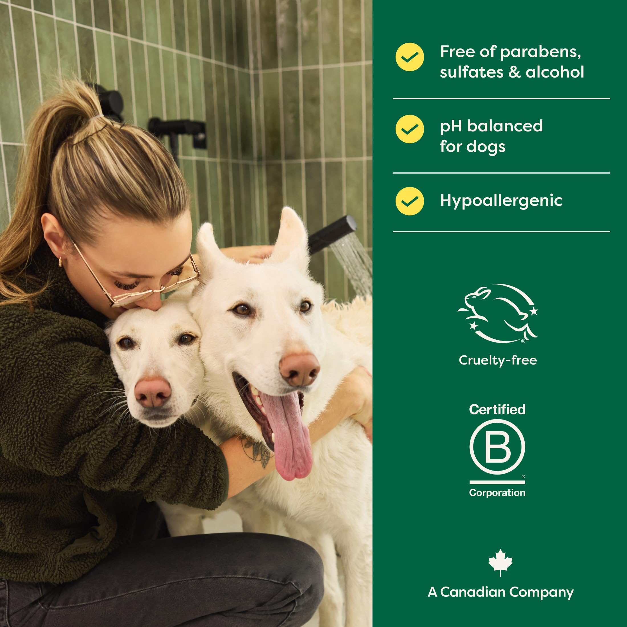 Earth Rated 3-in-1 Deshedding Dog Shampoo and Conditioner with Jojoba Oil | White Tea & Basil Scent | 473ml 4