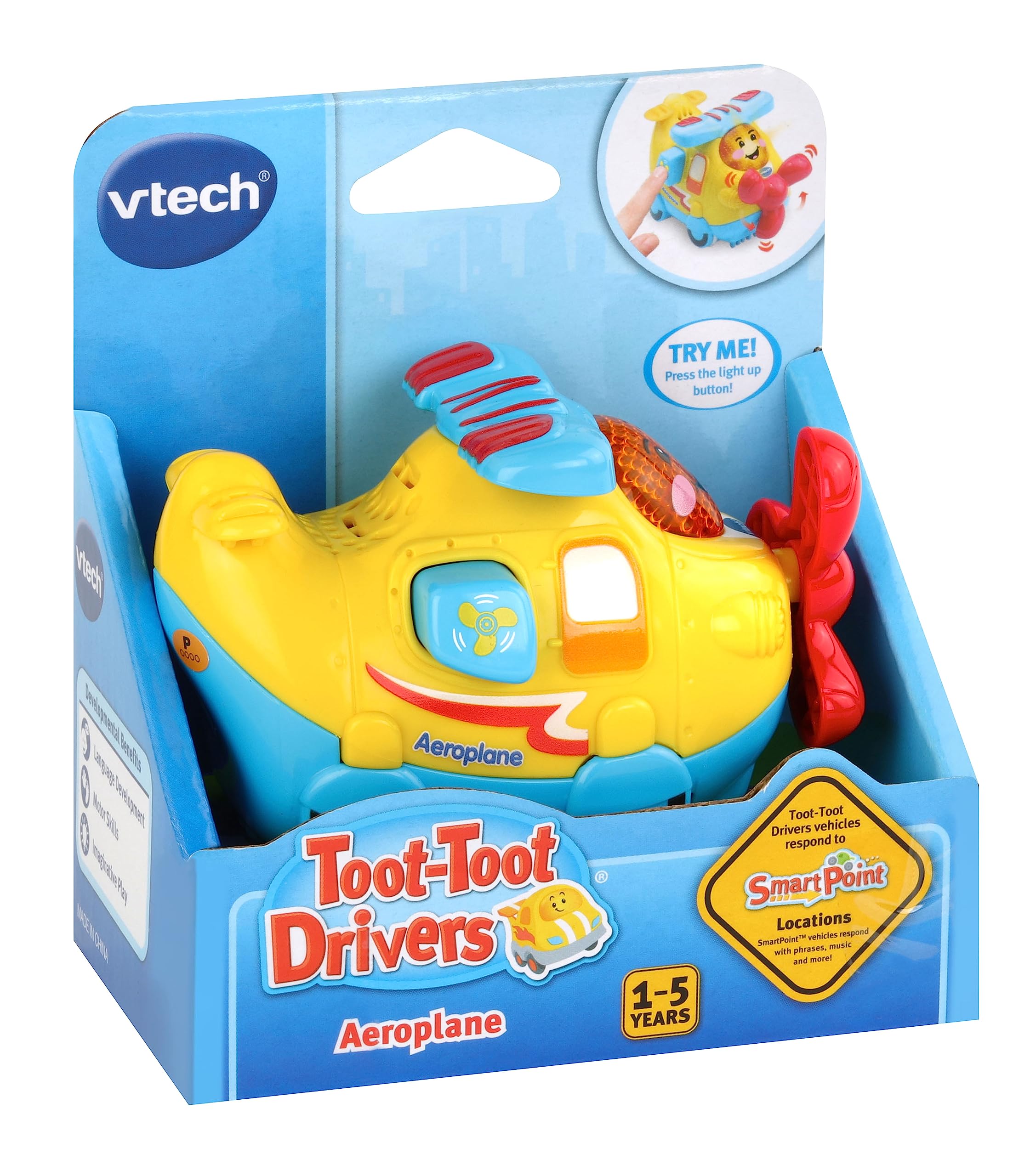 VTech Toot-Toot Drivers Aeroplane - Interactive Sound Toy for Ages 1-5 | Music & Lights 4