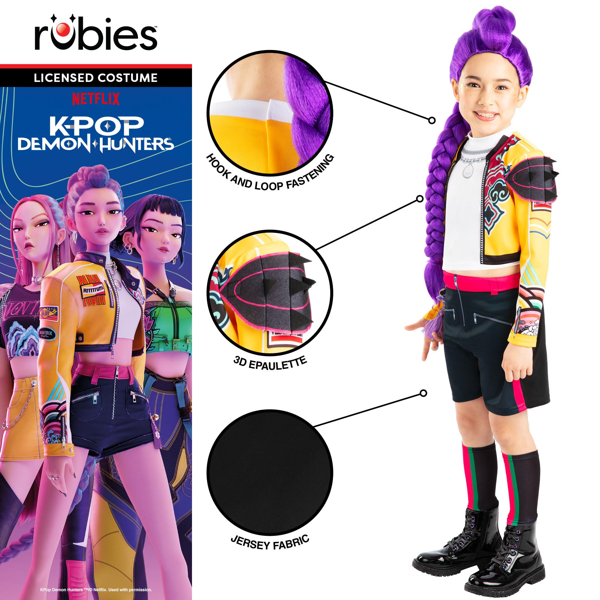 Rubies Official K-Pop Demon Hunters Rumi Child Costume - Size 6 Years | Polyester 4