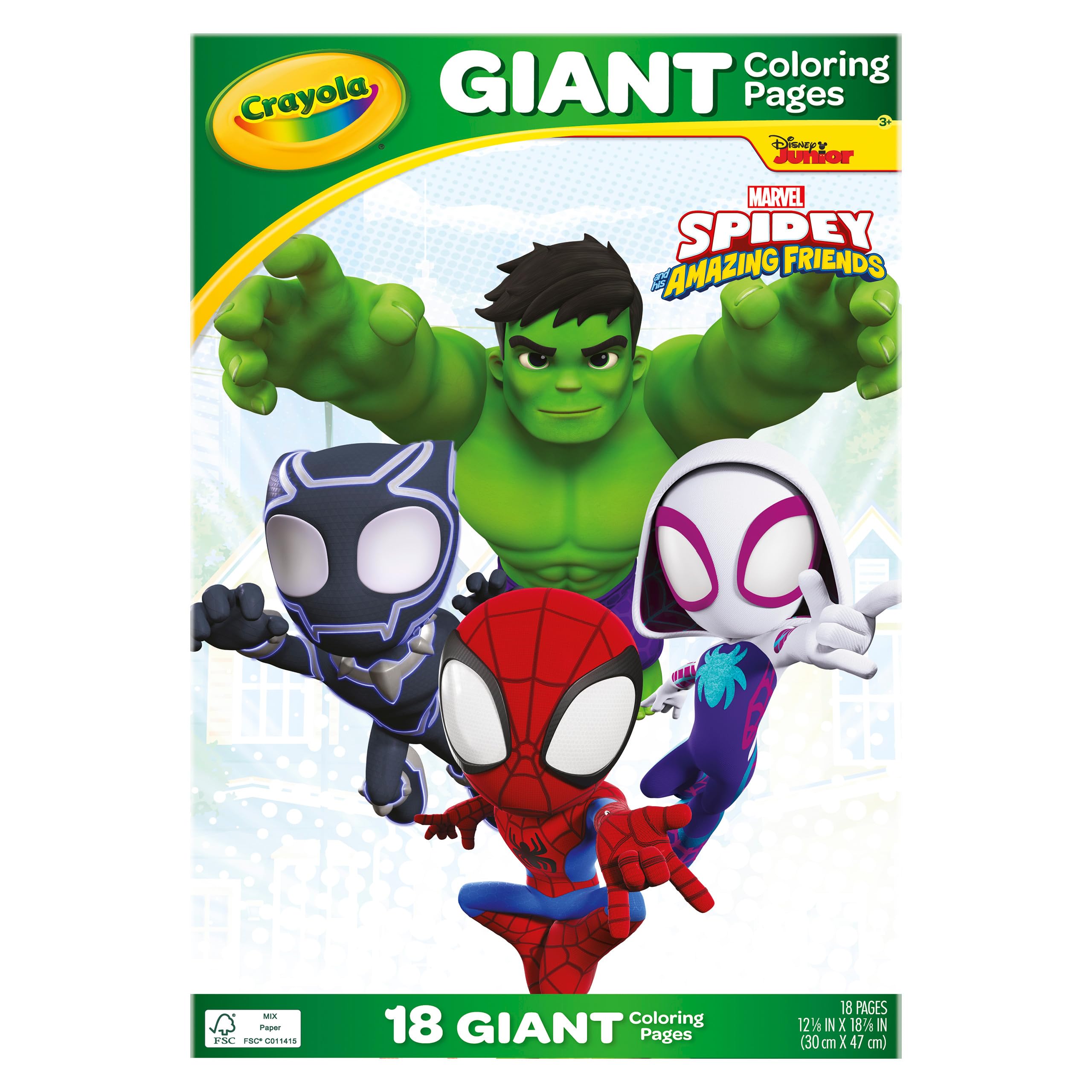 CRAYOLA Giant Colouring Book - Spidey and His Amazing Friends | 18 Pages | Ages 3+