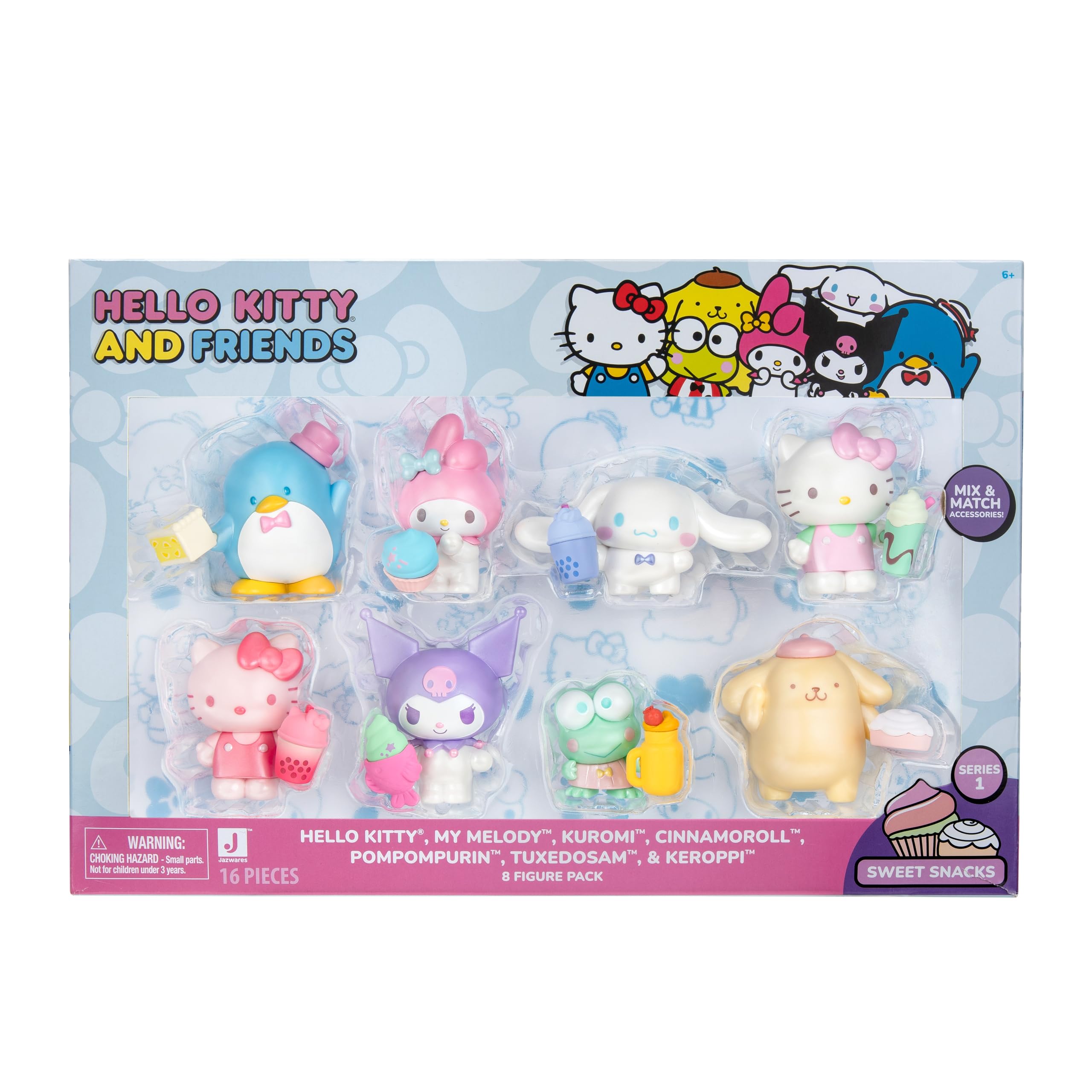 Giochi Preziosi Hello Kitty 2-Inch Figure 8 Pack - Collectible Mini Figures for Ages 3+