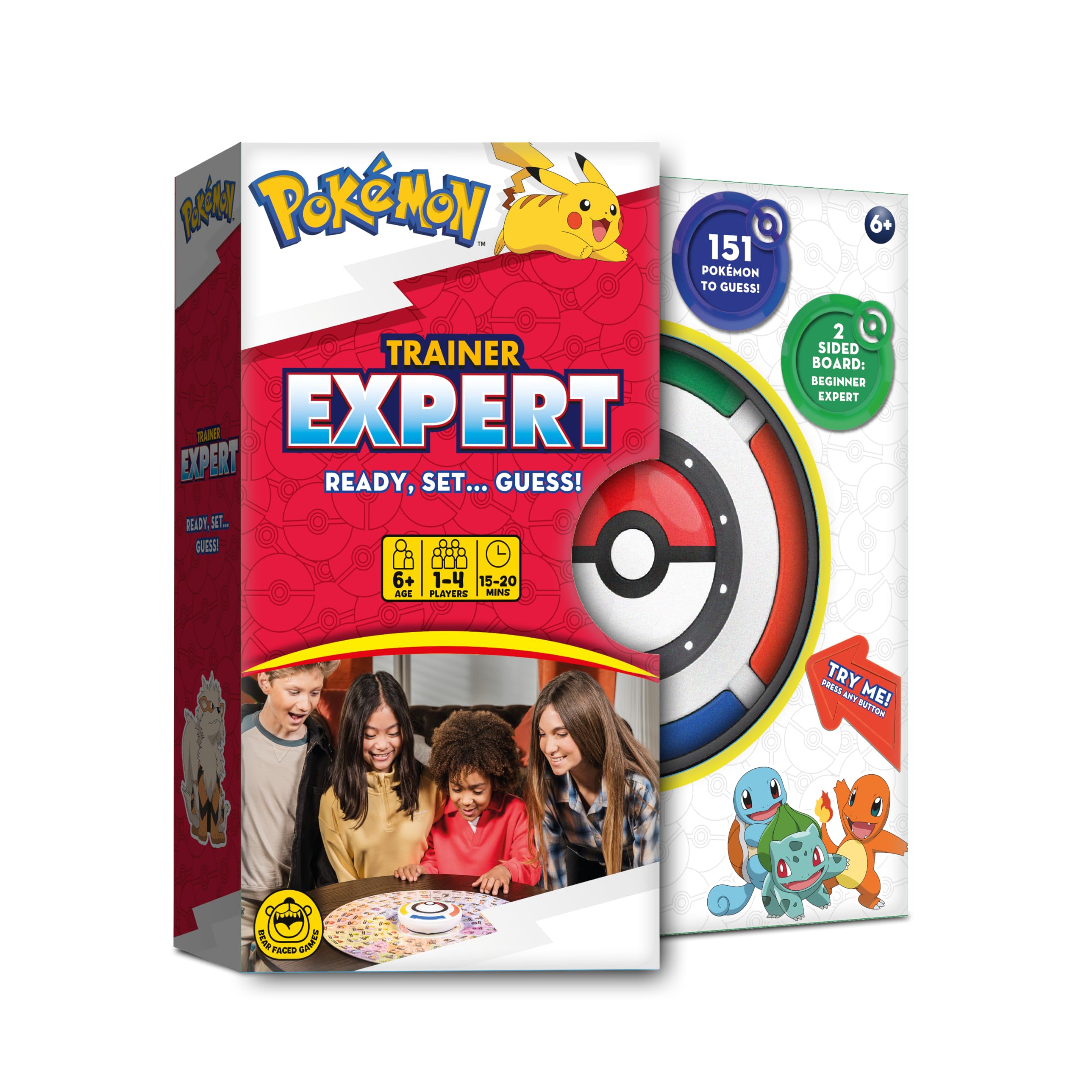 BEAR FACED GAMES Pokemon Trainer Expert - Guess the Pokemon | Age 6+ | 1-4 Players | 15-20 Min Playtime 1